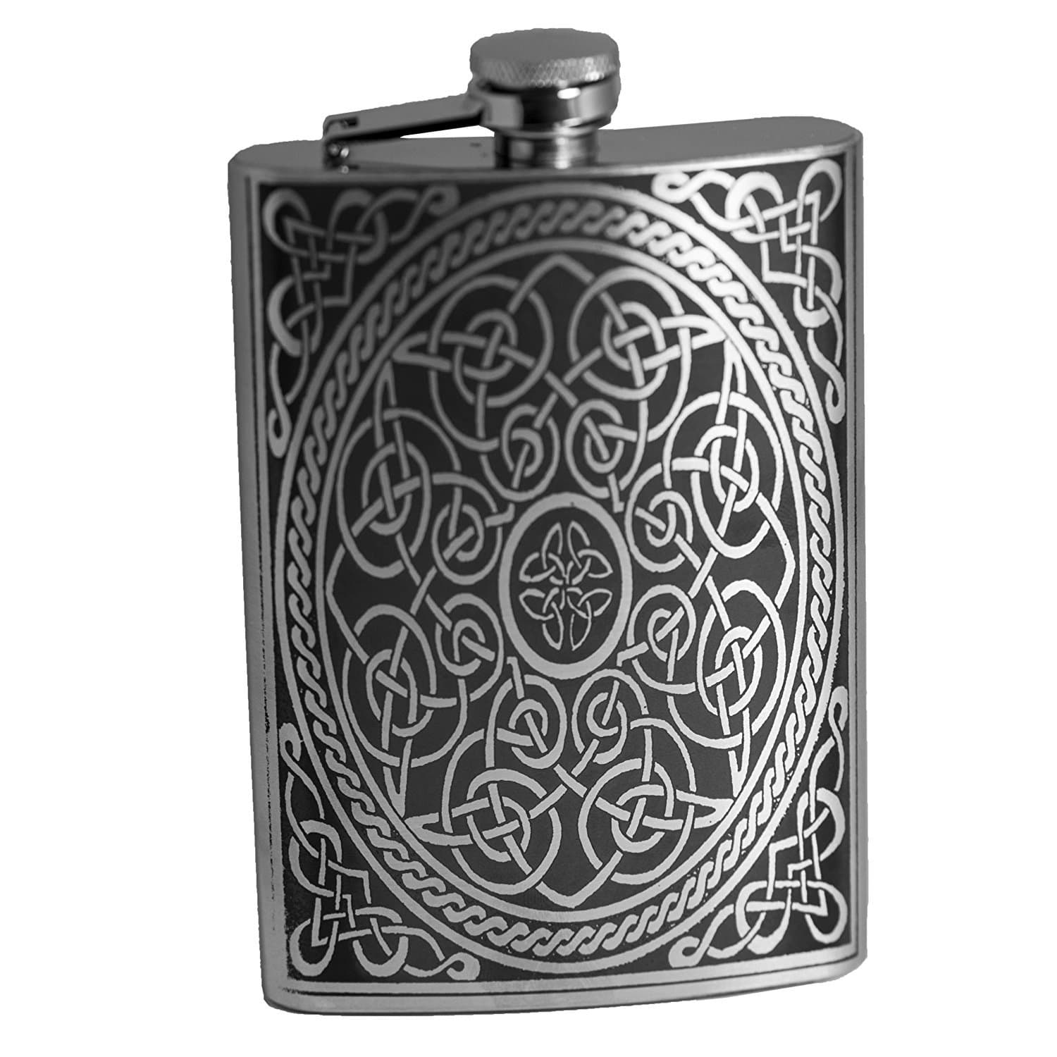 Hip Flask Plus8oz Celtic Design L1