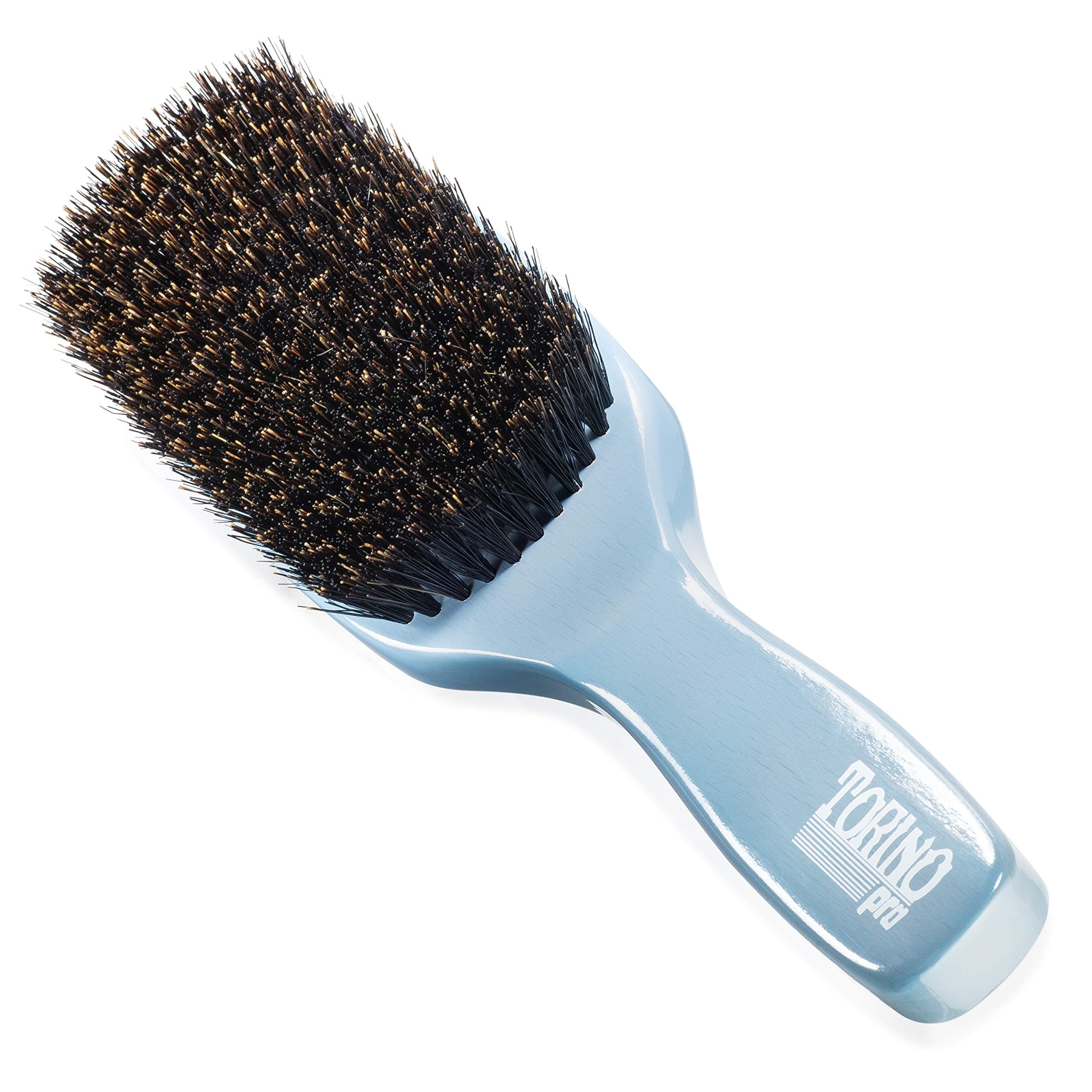 torino pro wave brush 1340 - by brush king - medium, 11 row long handle 360 waves brush