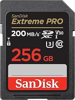SANDISK 256GB Extreme PRO SDXC UHS-I Memory Card - C10, U3, V30, 4K UHD, SD Card - SDSDXXD-256G-GN4IN