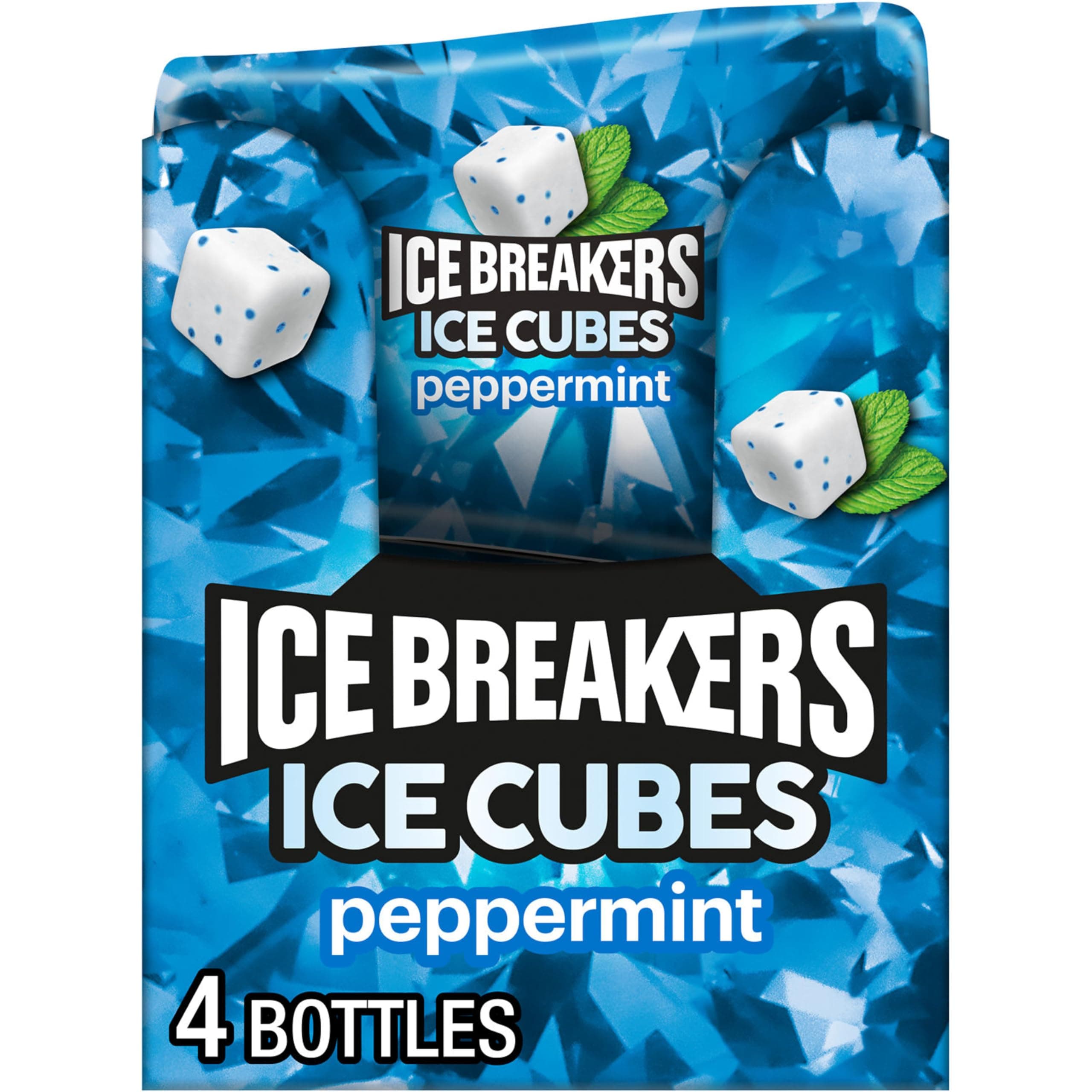 Ice Cubes Sugar Free Gum Peppermint 40 Count Containers Pack Of 4