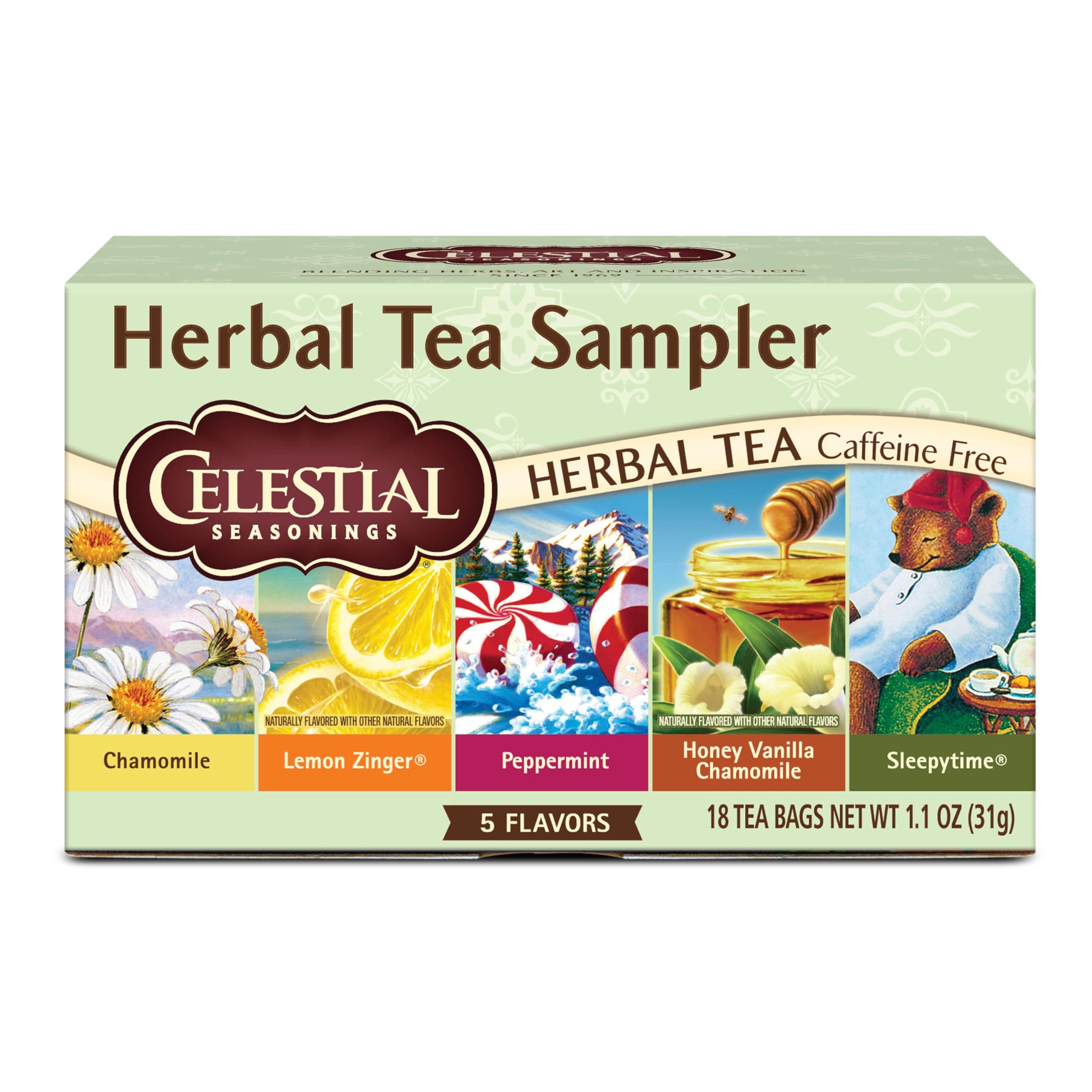 Herbal Tea Sampler Caffeine - 18 CT