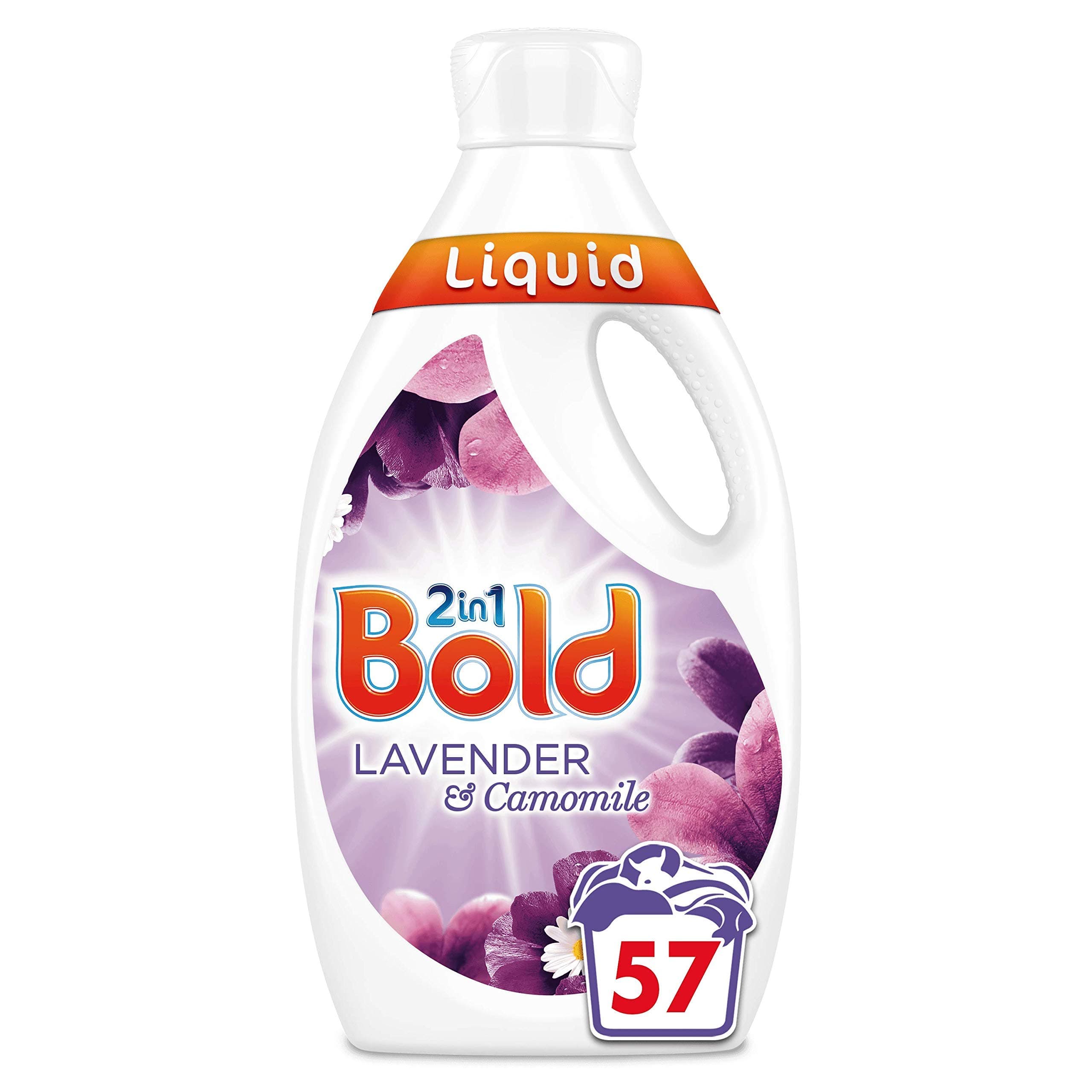 Bold 2-in-1 Washing Liquid with a Touch of Lenor Long Lasting Freshness 57 Washes 1.995 Litre Lavender and Camomile, Packaging may vary.