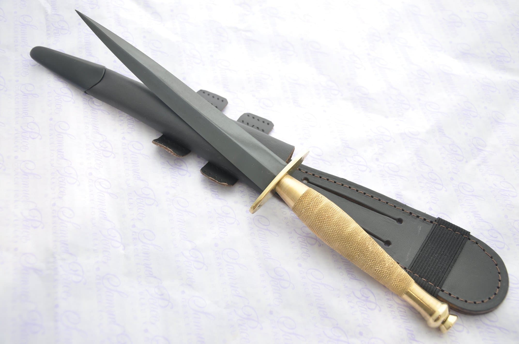 Genuine Authentic Second Pattern J Nowill & Sons Fairbairn-sykes Black Blade Brass Handle Commando Knife Sheffield England