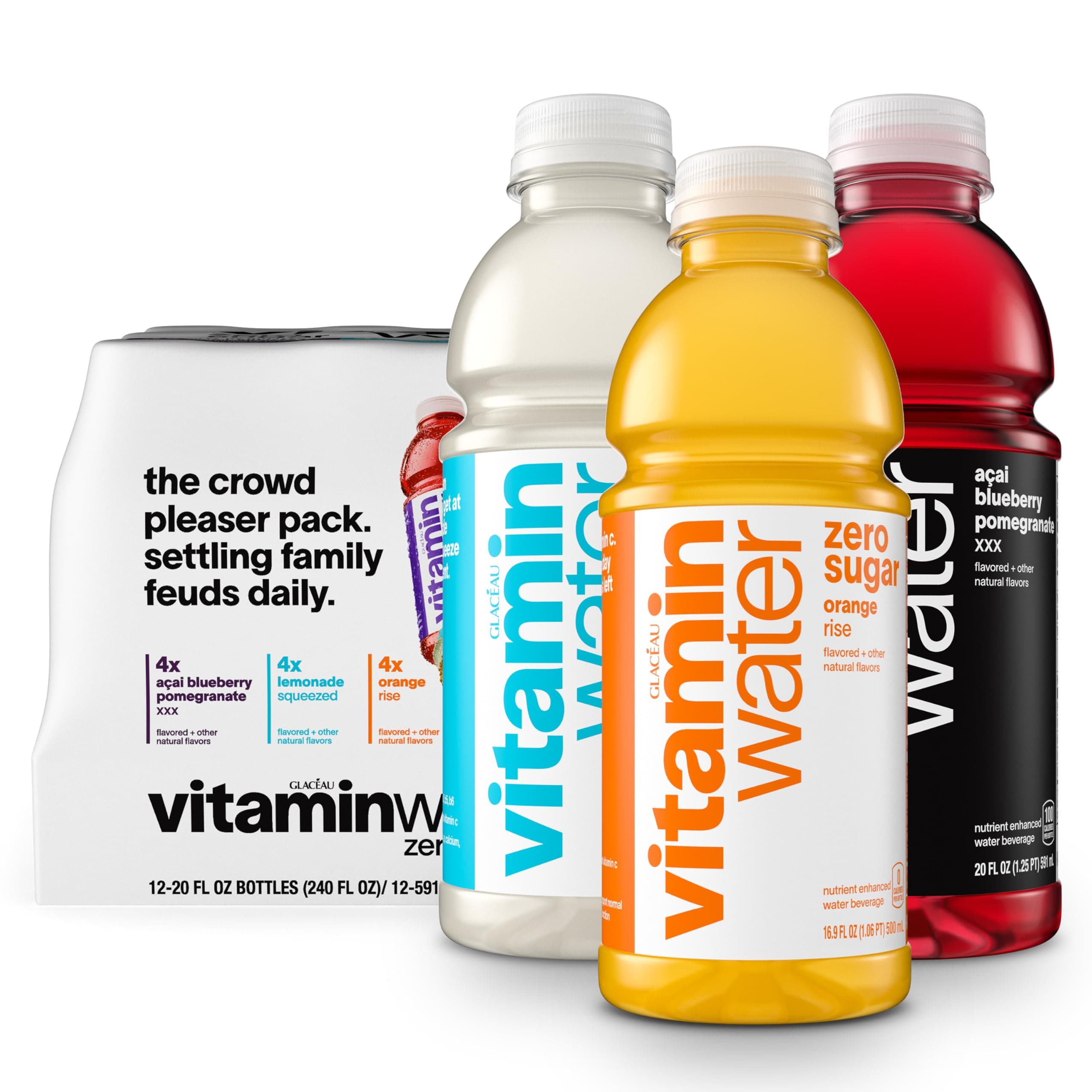 vitaminwater zero variety pack, 20 fl oz, 12 Pack