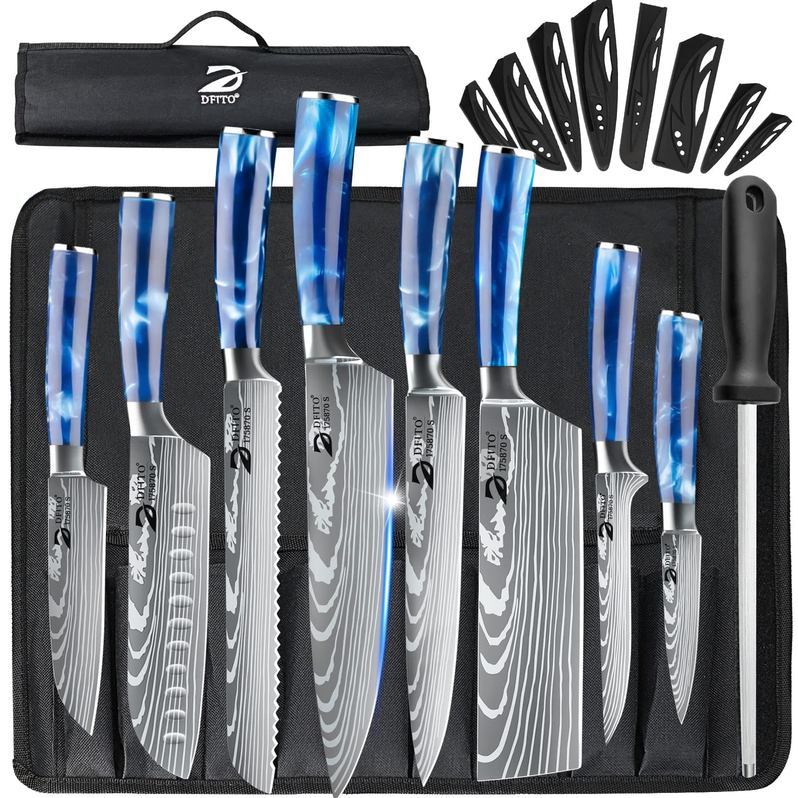 Chef Knife Sets with Roll Bag