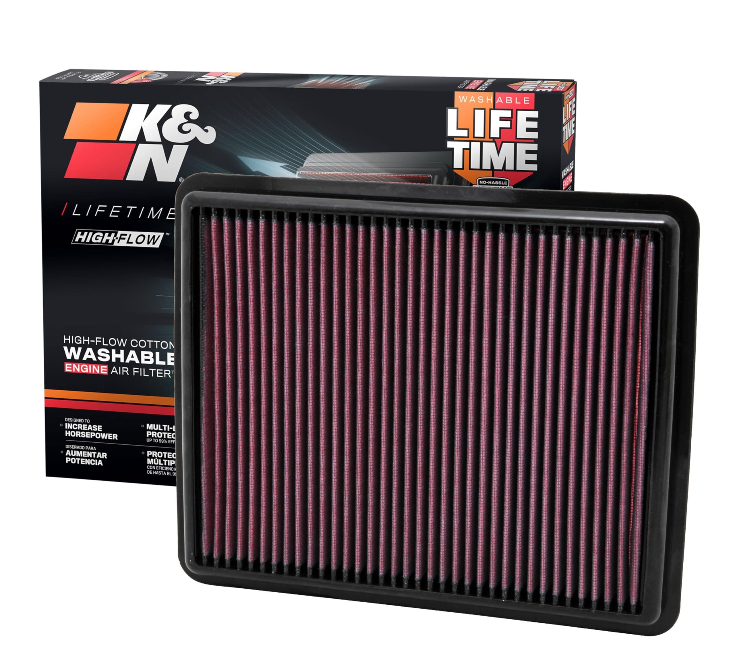 33-2448 High Performance Replacement Air Filter for 2010 Kia Sorento 2.4L L4 and 3.5L V6