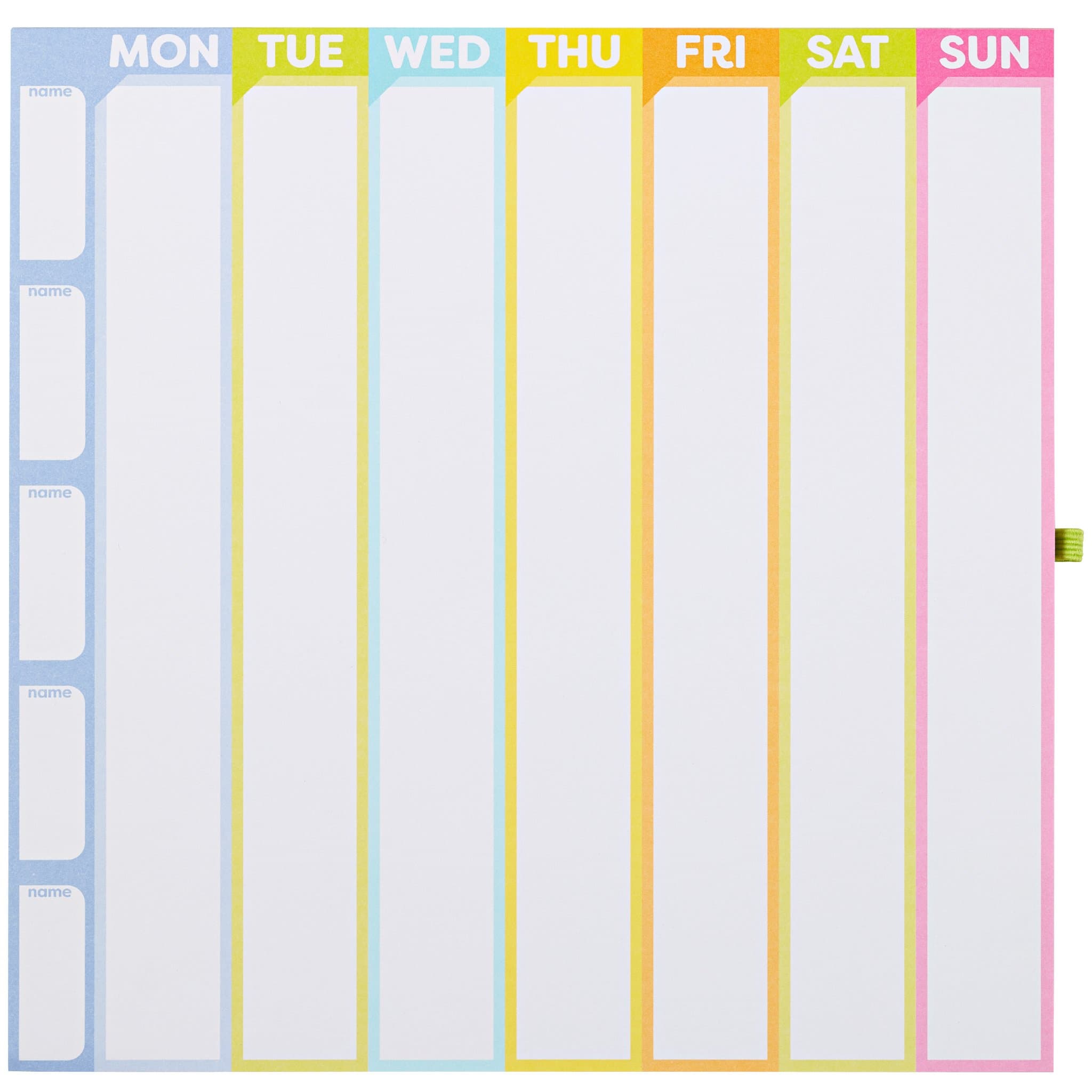 Color Me Organized Magnetic Notepad Chore Tracker Weekly Calendar