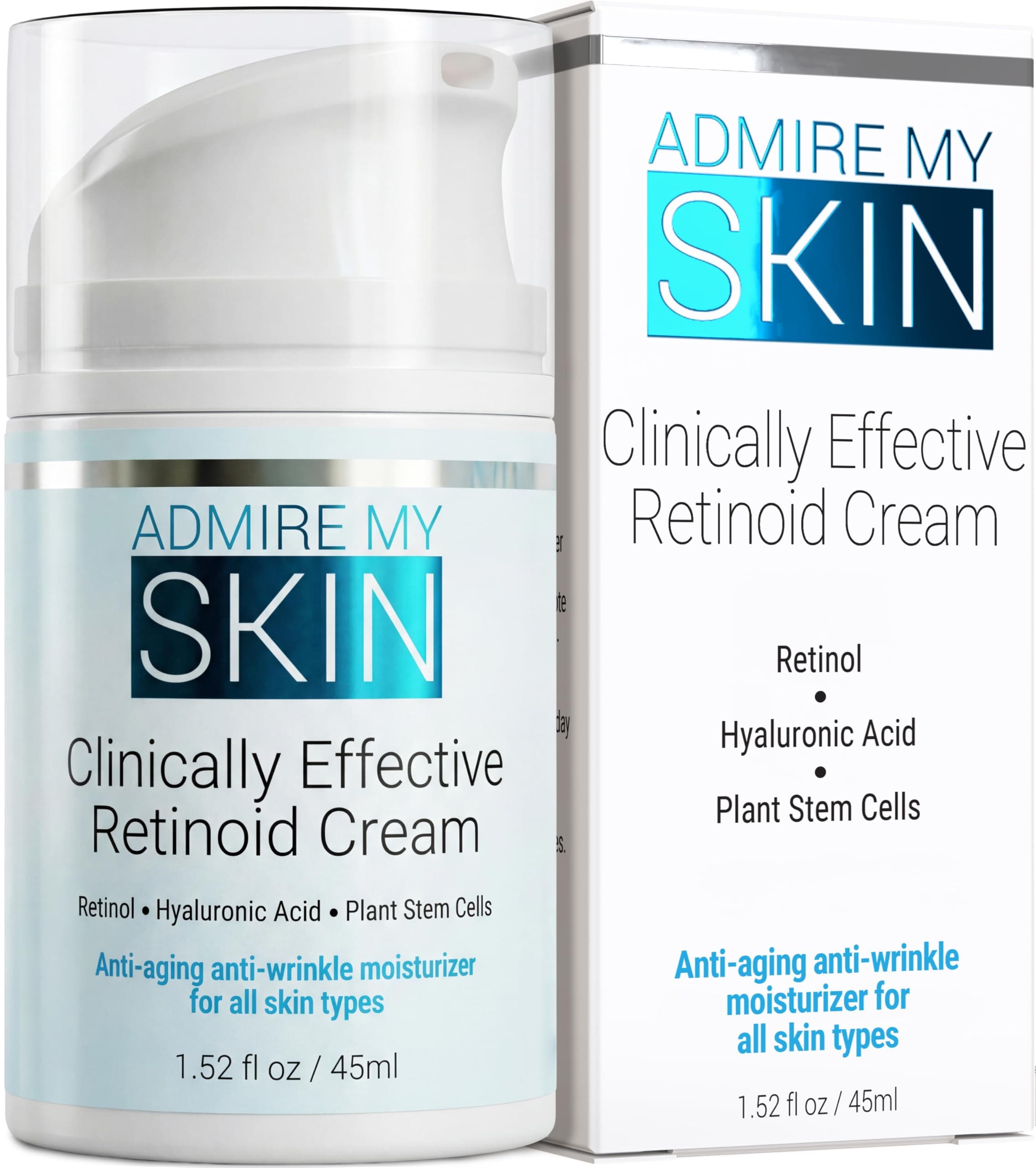 Admire My Skin Potent Retinoid Cream - Anti Aging Retinol Cream Moisturizer to Help Clear Acne Prone Skin, Eliminate Wrinkles and Provide You With That Healthy Youthful Glow