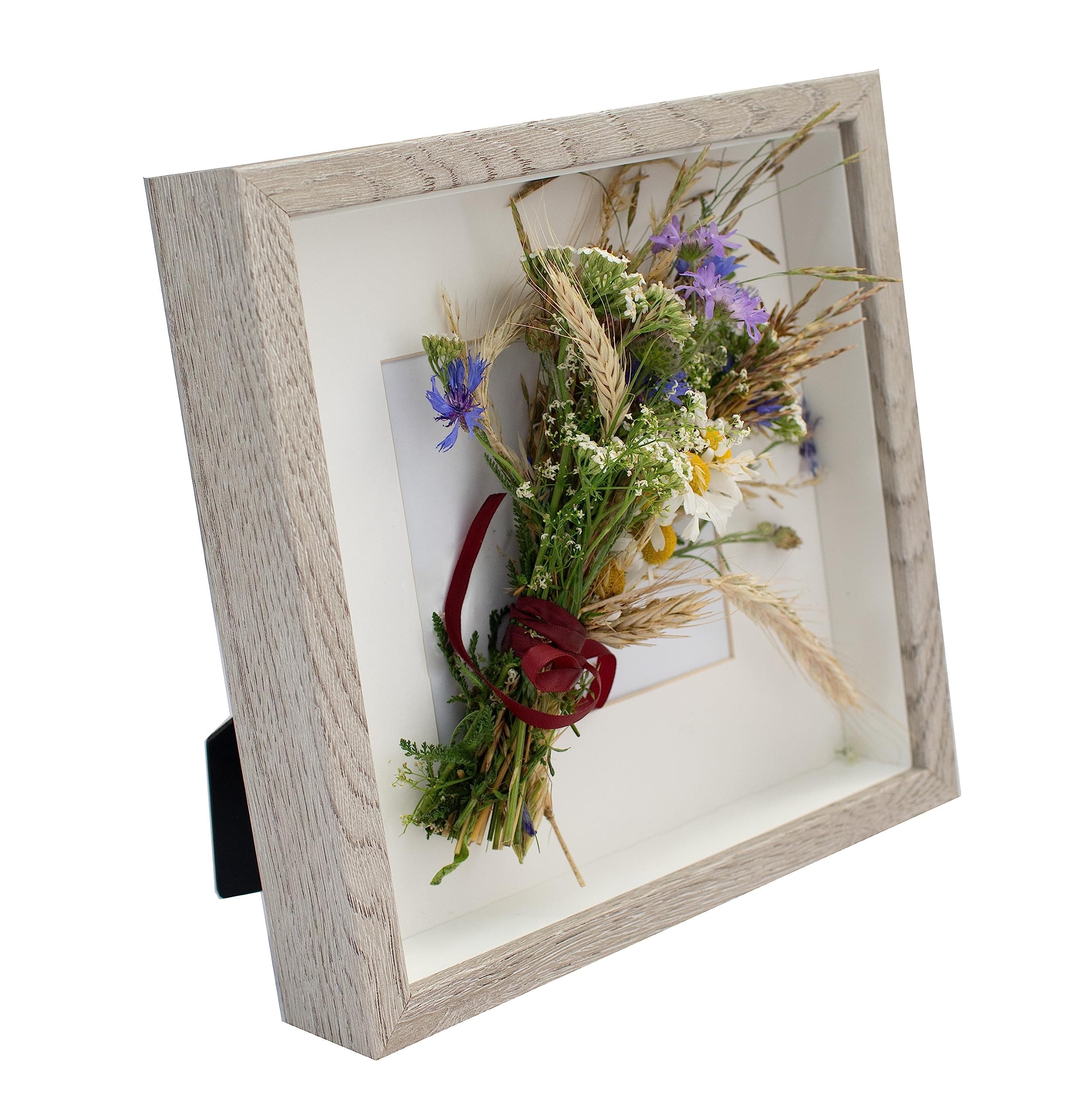 BD ART Square Shadow Box 3D 9x9x1 Inch, Display Box Photo Frames, Sonoma Truffle Oak, Picture Frame with Wall and Tabletop, for Crafts, Photos, Souvenir, Baby Items, dried Flowers, Medals