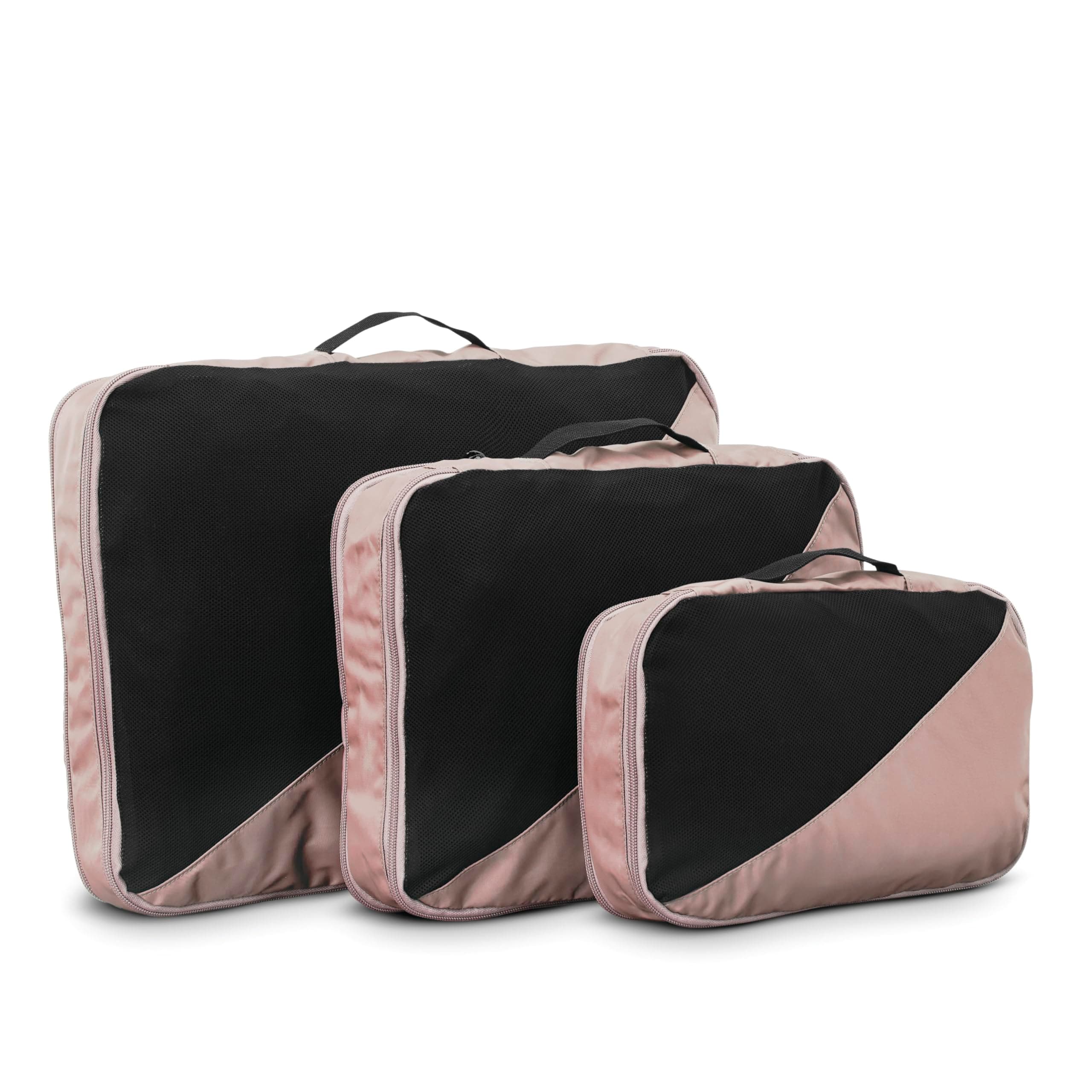 3-Piece Compression Packing Cube Set, Dusty Rose