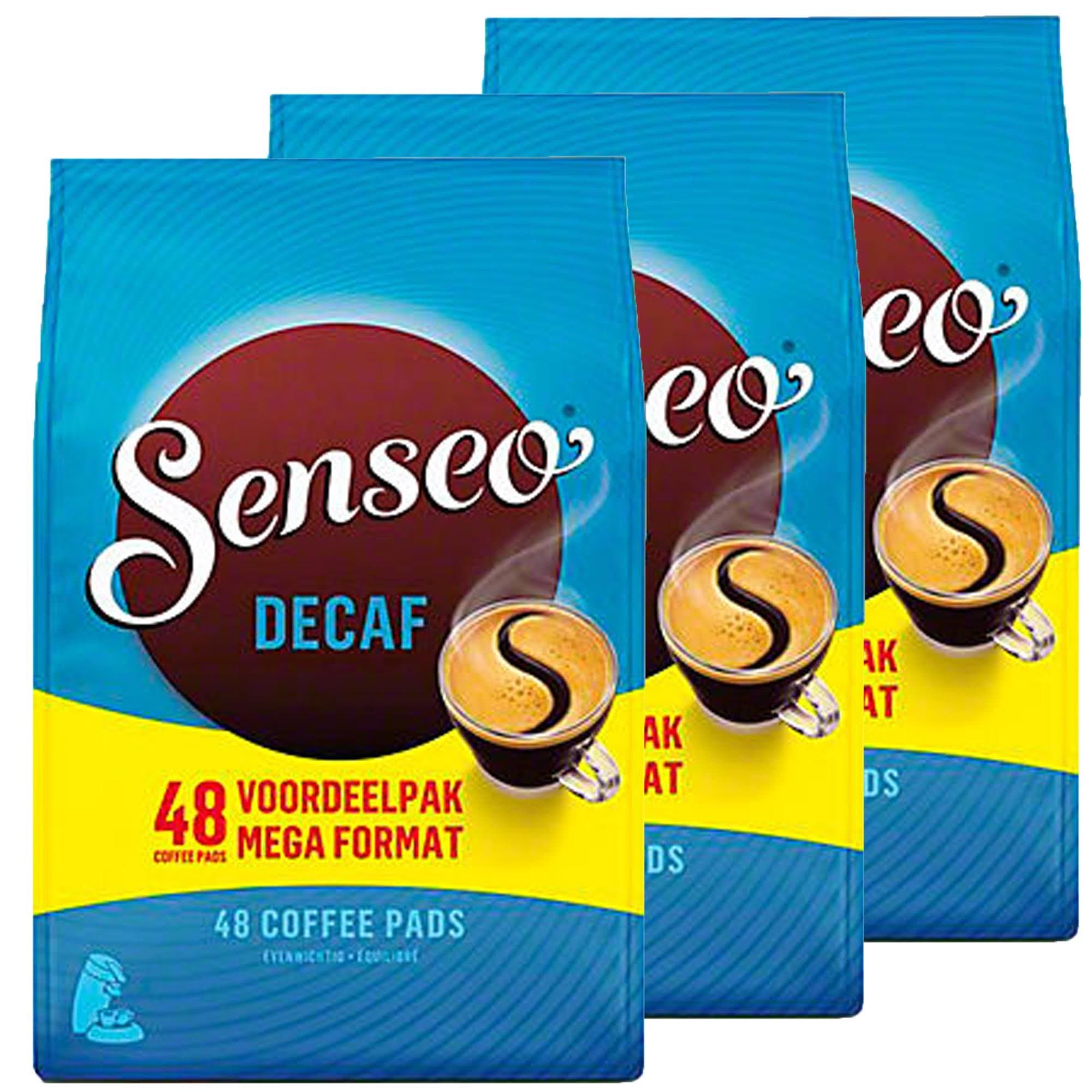 Senseo Decaf Medium Roast Coffee Pods – 144 Count (3 Packs) – Smooth & Balanced Flavor with Rich Crema – Caffeine-Free Single-Serve Coffee Pads Compatible with Senseo & PeleCom Machines