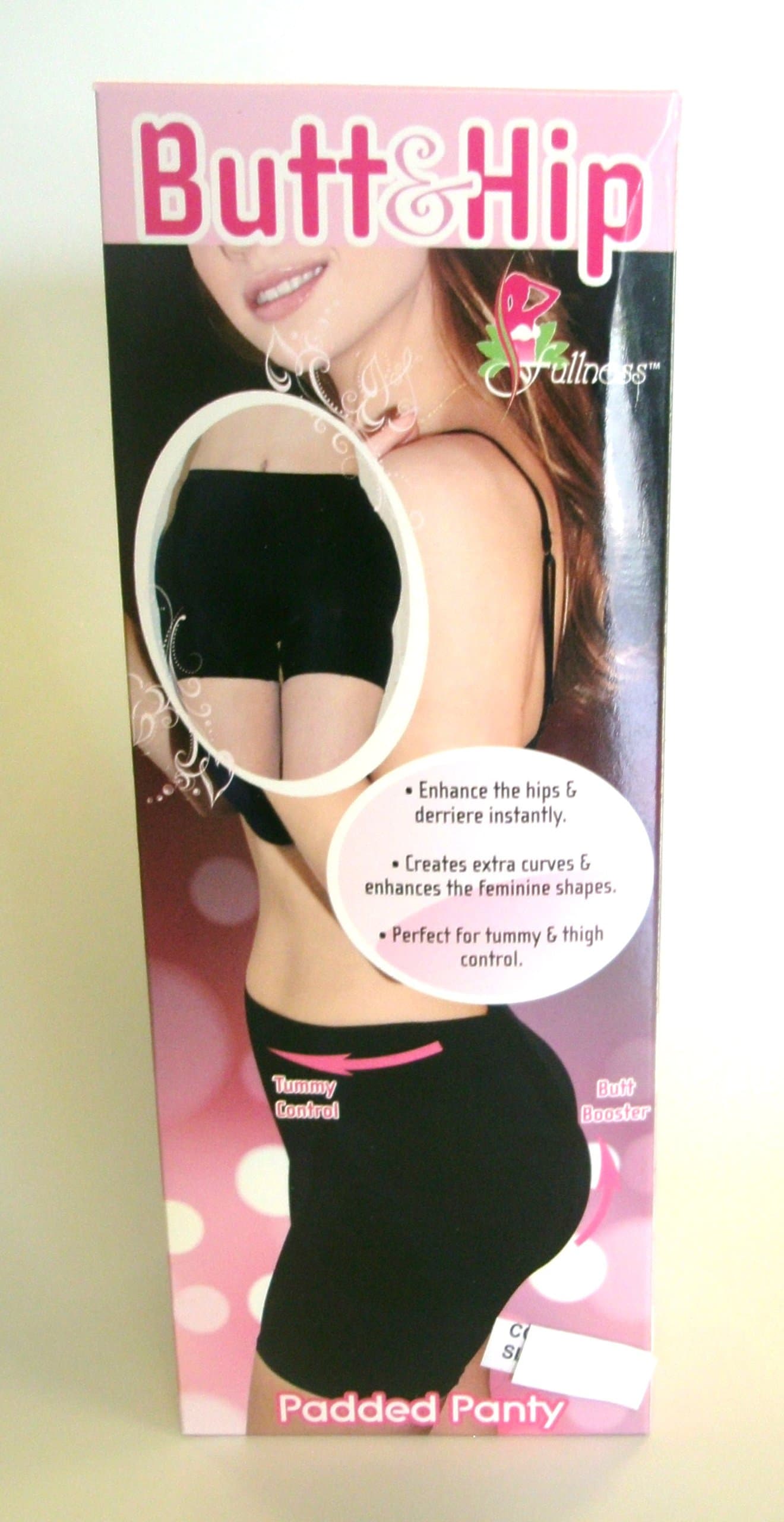 Butt and Hip Enhancer, Padded Panty - Medium (Black)