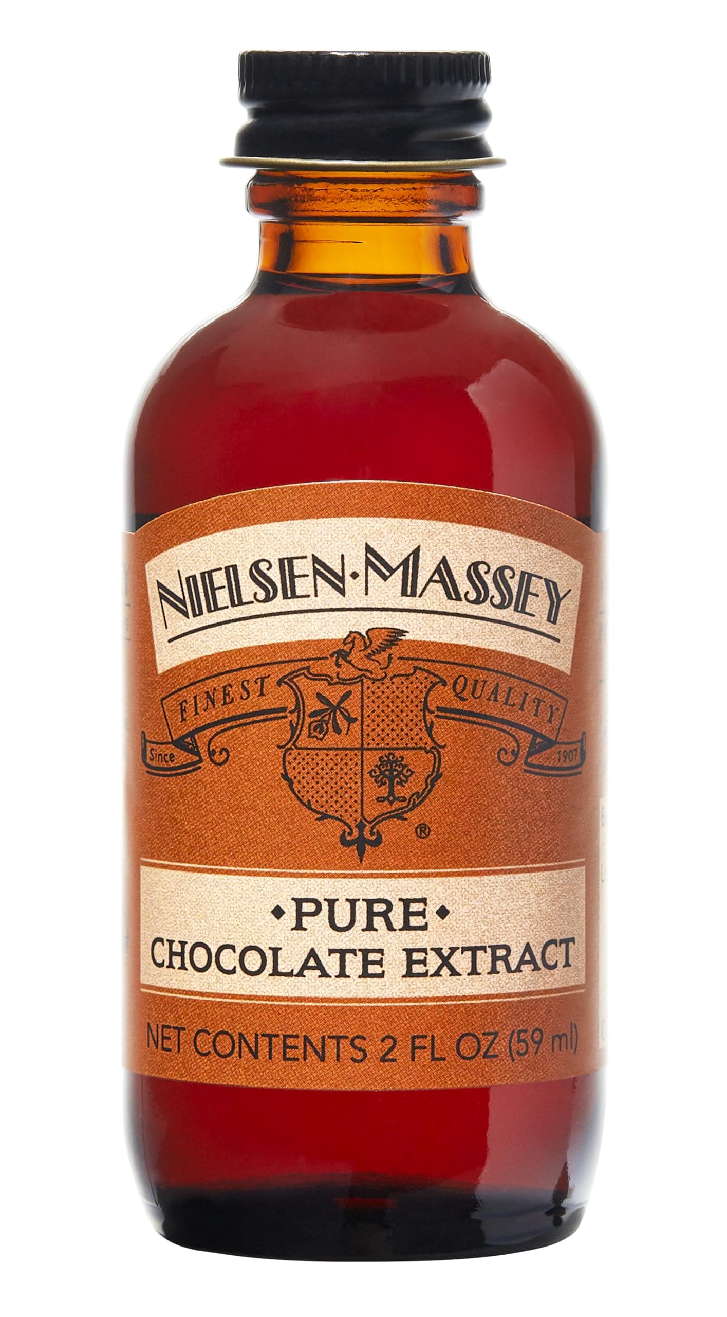 Pure Chocolate Extract for Baking and Cooking, 2 Ounce Bottle