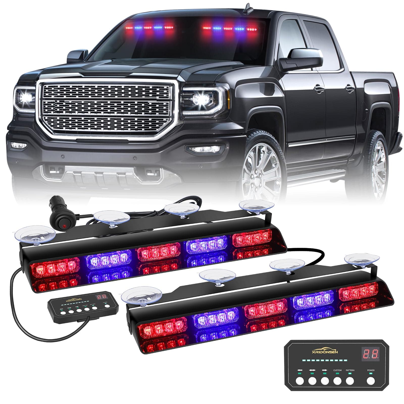 Red Blue Police Dash Lights