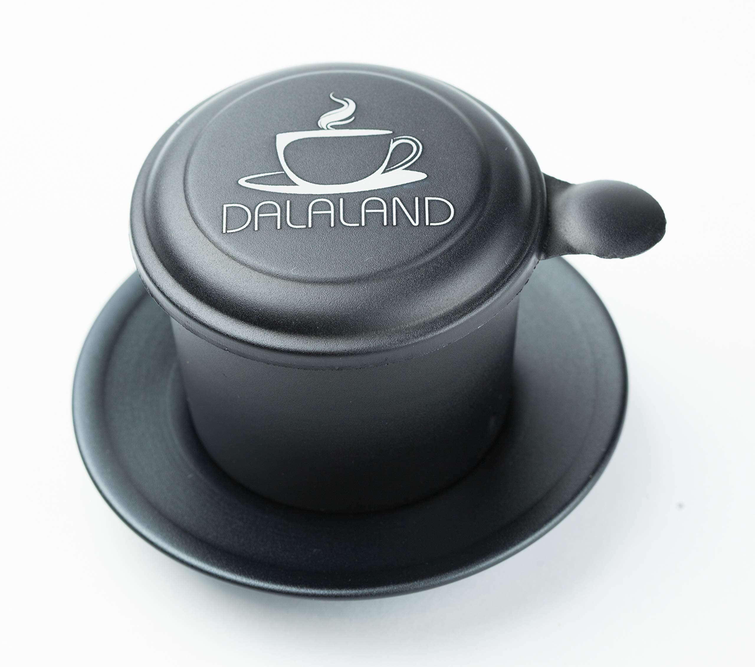 Vietnamese Aluminum Coffee Maker by DALALAND | Filter Press Down Insert | Dripper Mechanism - Made in Vietnam – Full Set Medium Size 8oz