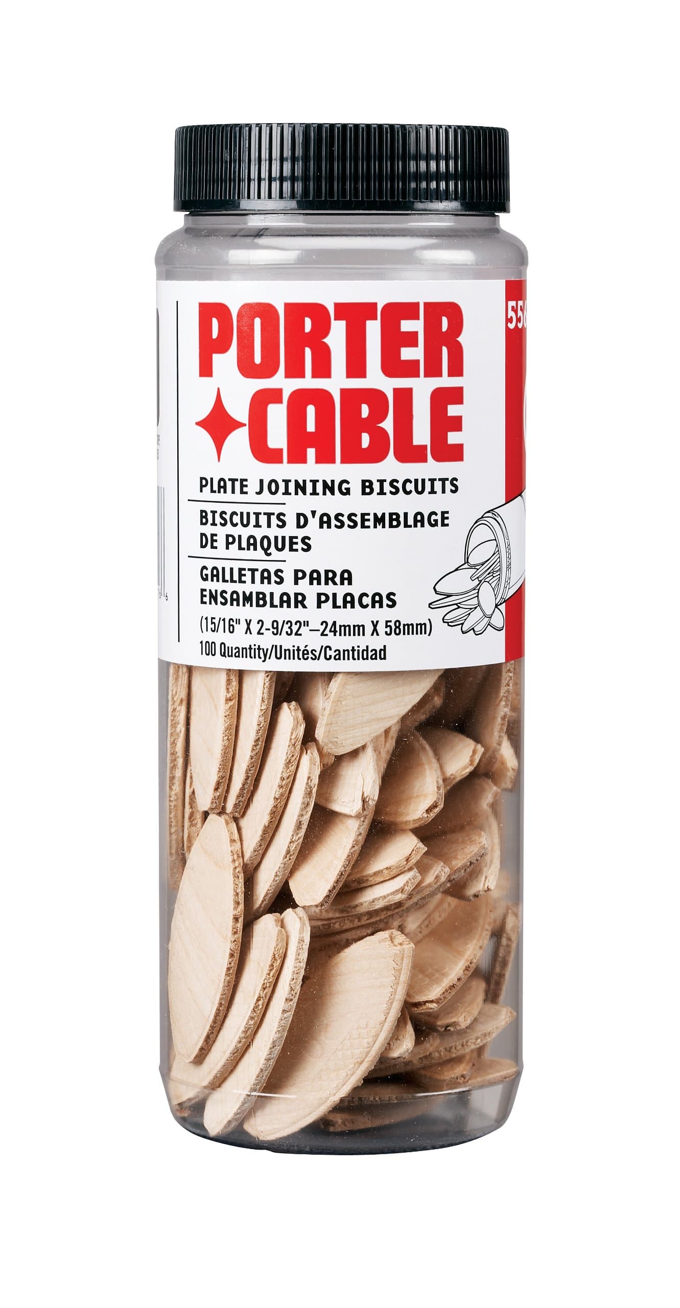 5562 No. 20 Plate Joiner Biscuits - 100 Per Tube , Brown
