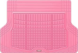 Motor Trend FlexTough Rear Cargo Mat – Heavy-Duty Trimmable Car Trunk Mat for Back of SUV, Universal Rear Cargo Liner for SUV, Flexible Trunk Liner, Automotive Floor Mats & Cargo Liners (Pink)