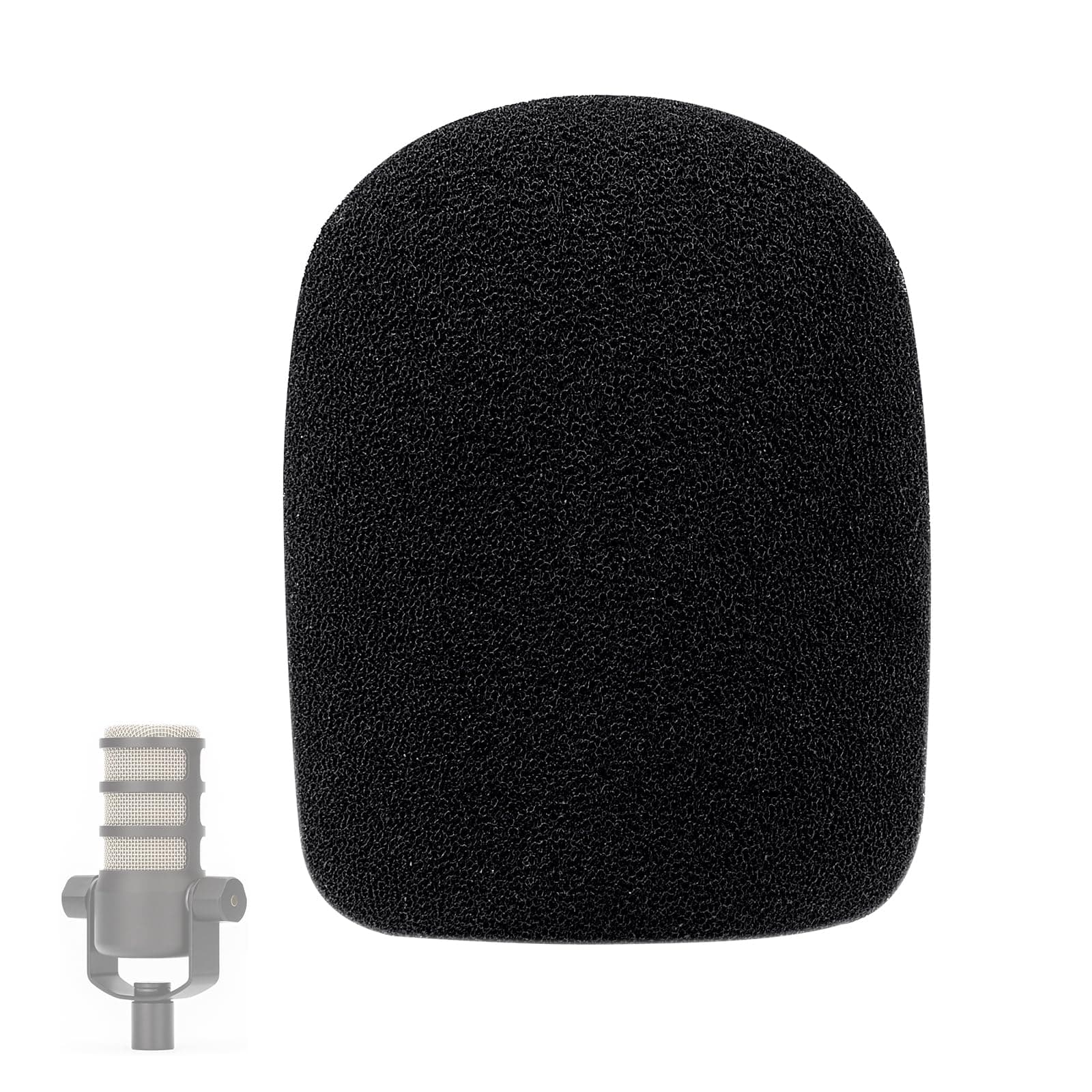PodMic Pop Filter Foam Cover - Mic Windscreen Wind Cover Customized for Rode PodMic Podcasting Microphone to Blocks Out Plosives（2Pcs）