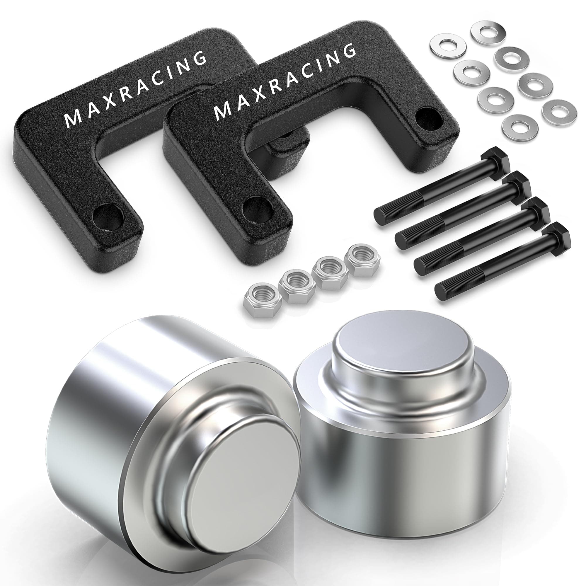 Maxracing 2.5" Front + 2" Rear Leveling Lift Kit Compatible with 2007-2020 Chevy Suburban 1500/2007-2013 Chevy Avalanche 1500/2007-2020 Chevy Tahoe / 2007-2020 GMC Yukon 1500 4WD/2WD