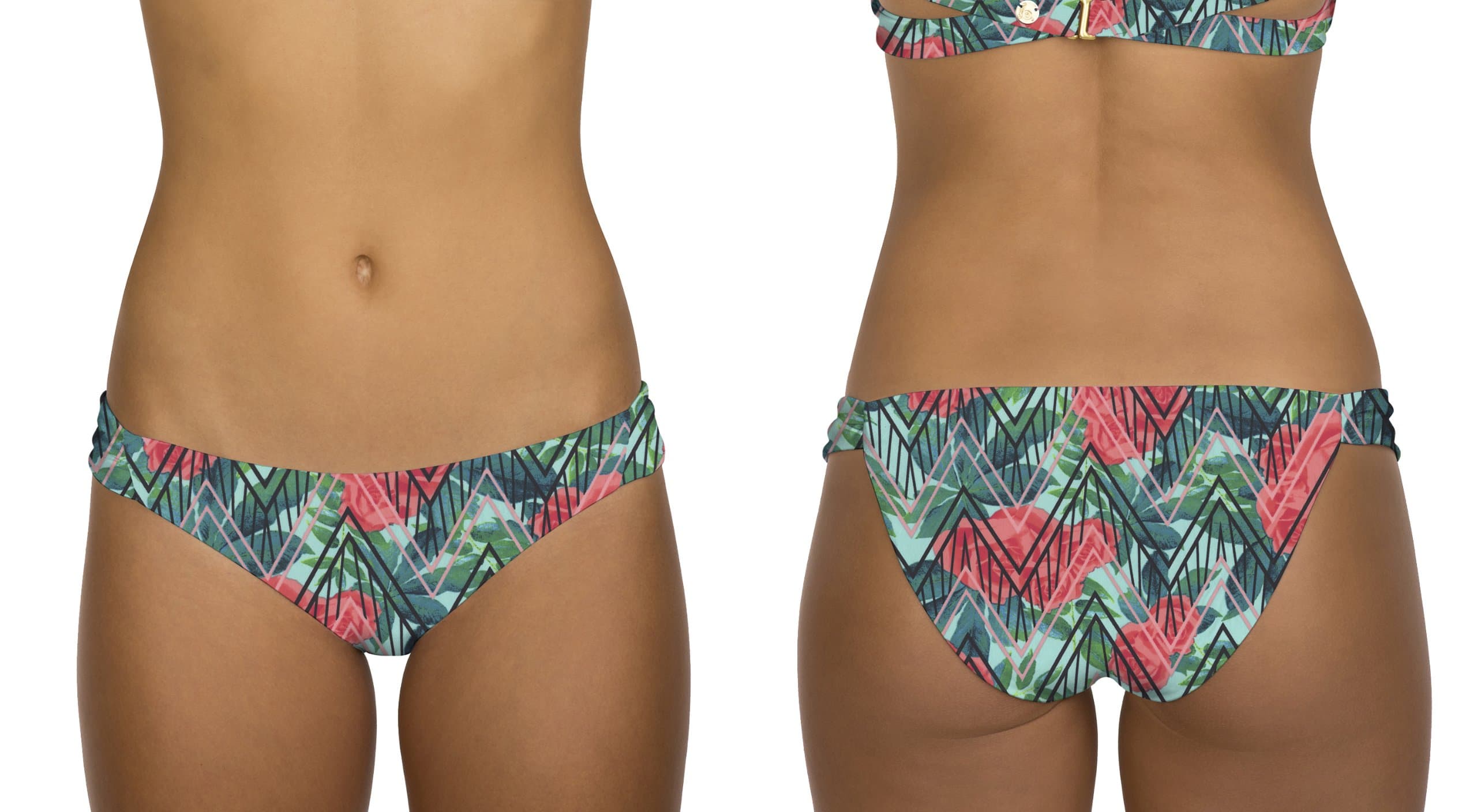 B.Swim Pala-L13 Junior's Two-Faced Tab Bikini Bottom.,Palace,Medium