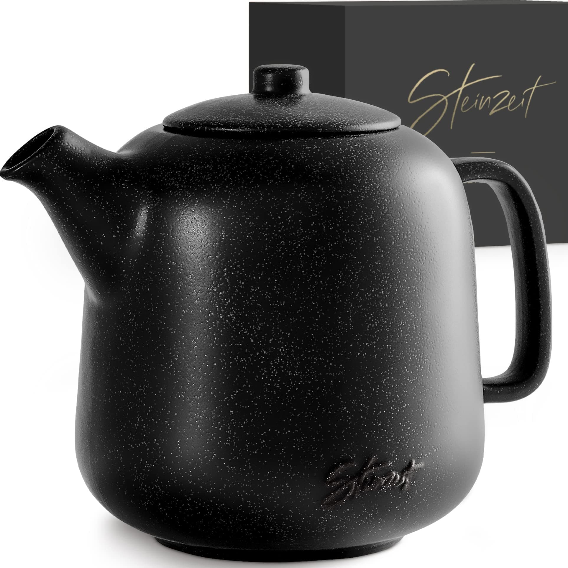 Steinzeit Teapot black
