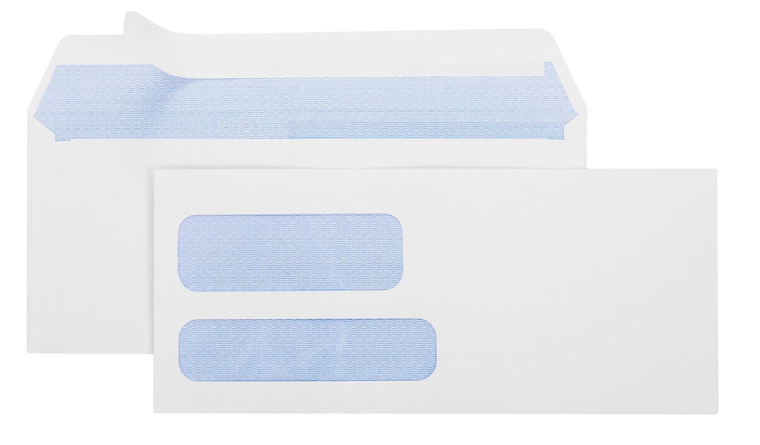 #9 Double Window Security Envelopes Self Seal - #9 Envelopes With Window Designed for Quickbook Invoices and Business Statements with peel and seal flap -3 7/8'' X 8 7/8''