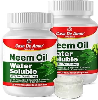 Casa De Amor Neem Oil - Water Soluble Organic for Easy Spray on Garden and indoor outdoor plants- 2 Pack of 100 ML (total 200 ML)