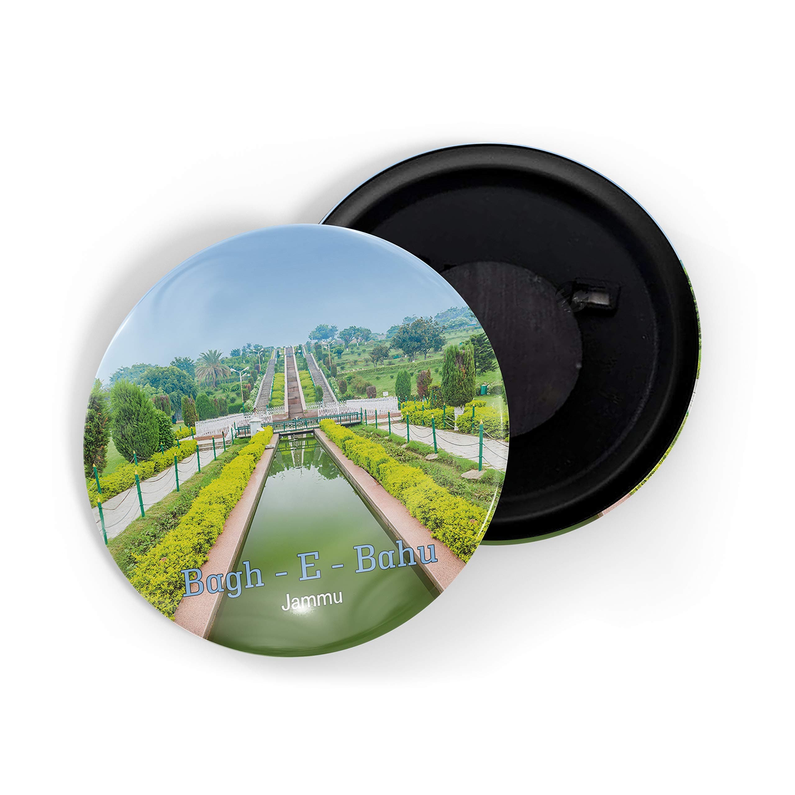 dhcrafts Fridge Magnet Multicolor Bagh-e-bahu Jammu Glossy Finish Design Pack of 1