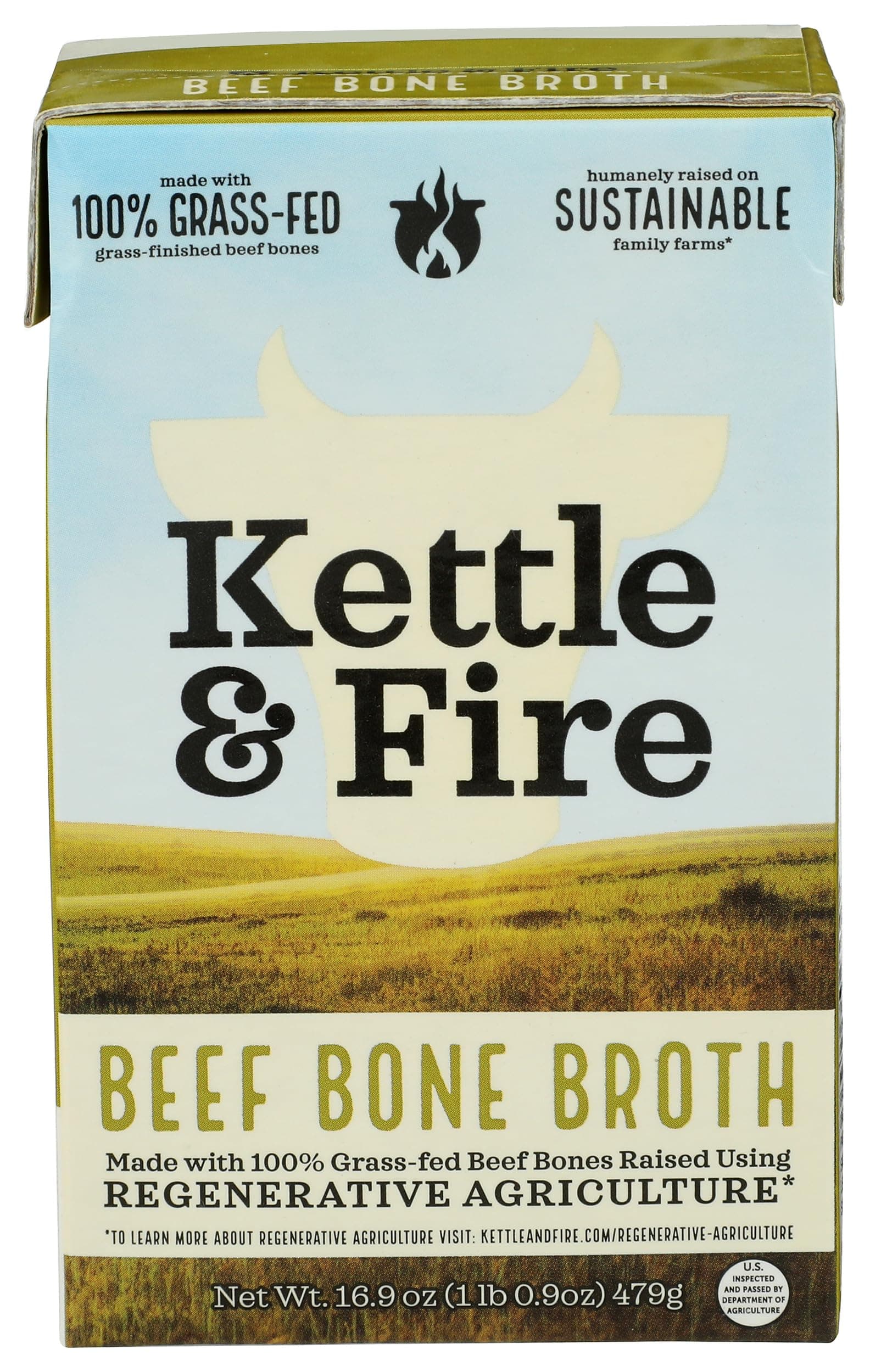 Kettle & Fire Regenerative Agriculture Beef Bone Broth, 16.9 OZ