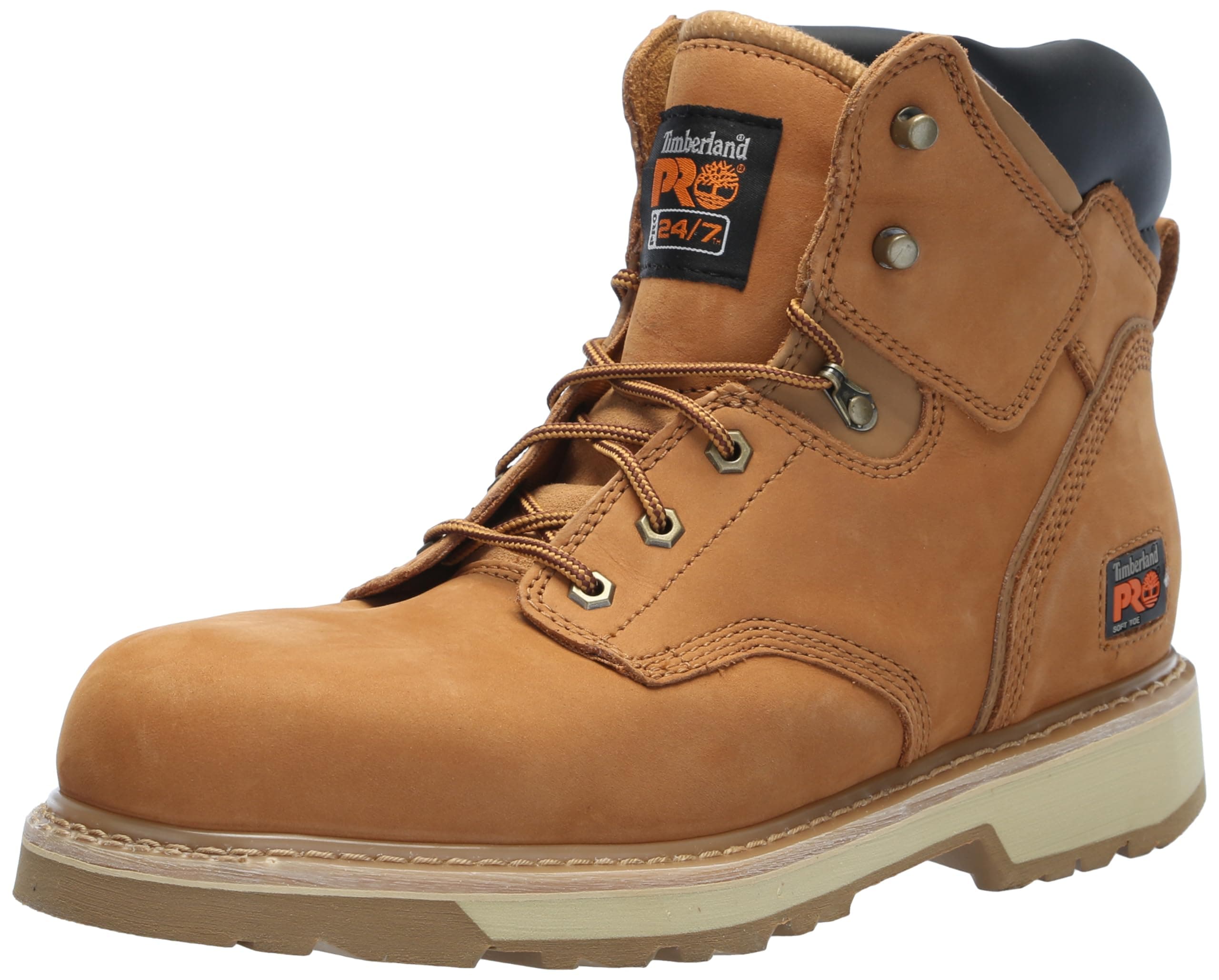 Men's Pit Boss 6 Inch Soft Toe Industrial Work Boot, Wheat-2024 New, 13 W