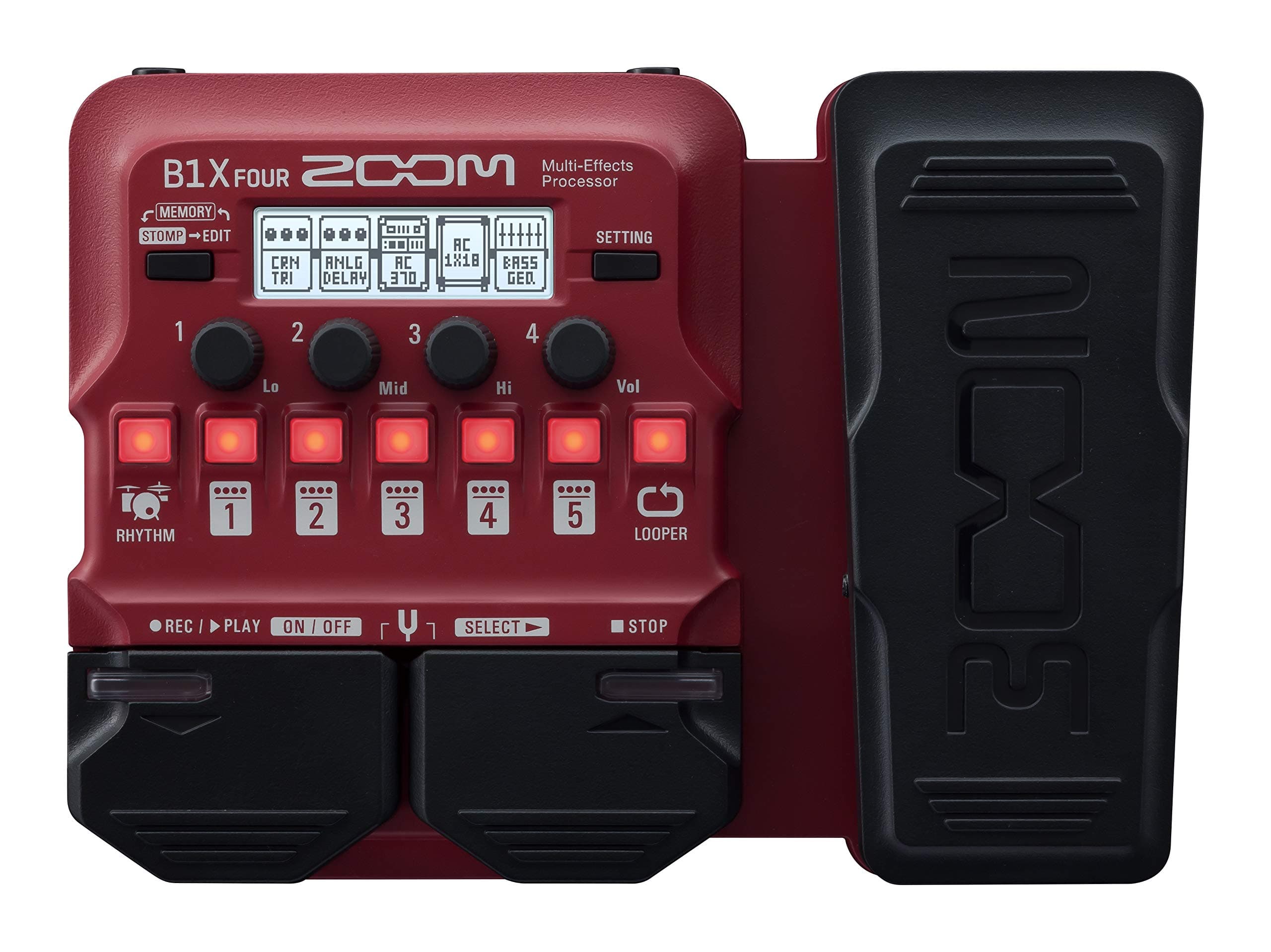 B1X FOUR Bass Multi-Effects Processor with Expression Pedal, 70+ Built-in Effects, Amp Modeling, Looper, Rhythm Section, Tuner, Battery Powered
