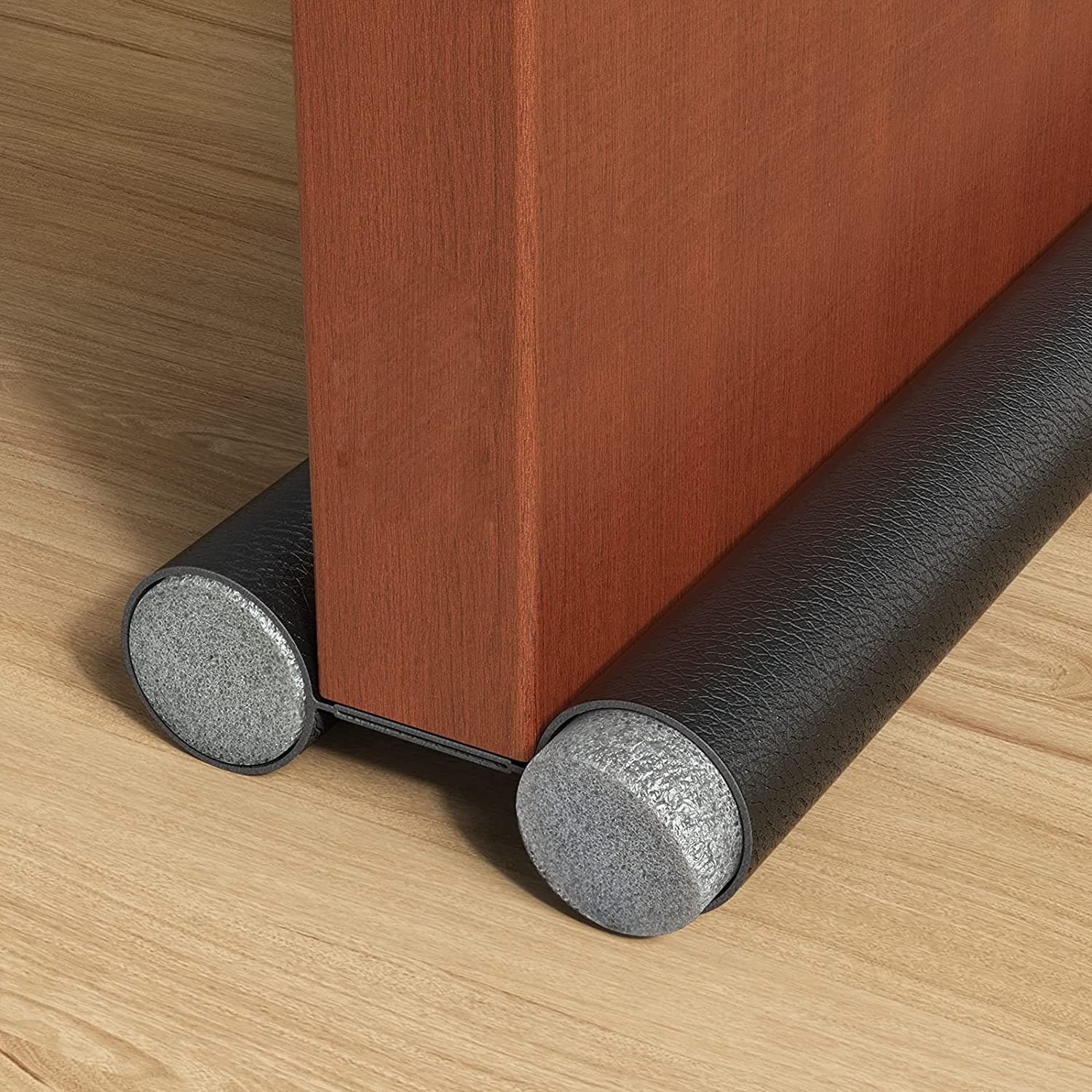 DIRECT 2 U - 37 Inch Under Door Draft Stopper Guard Adjustable Twin Home Soundproof Dust Proof Seal Strip Door Window Insulation Draft Blocker (Black)37INCH.DIRECT 2 U