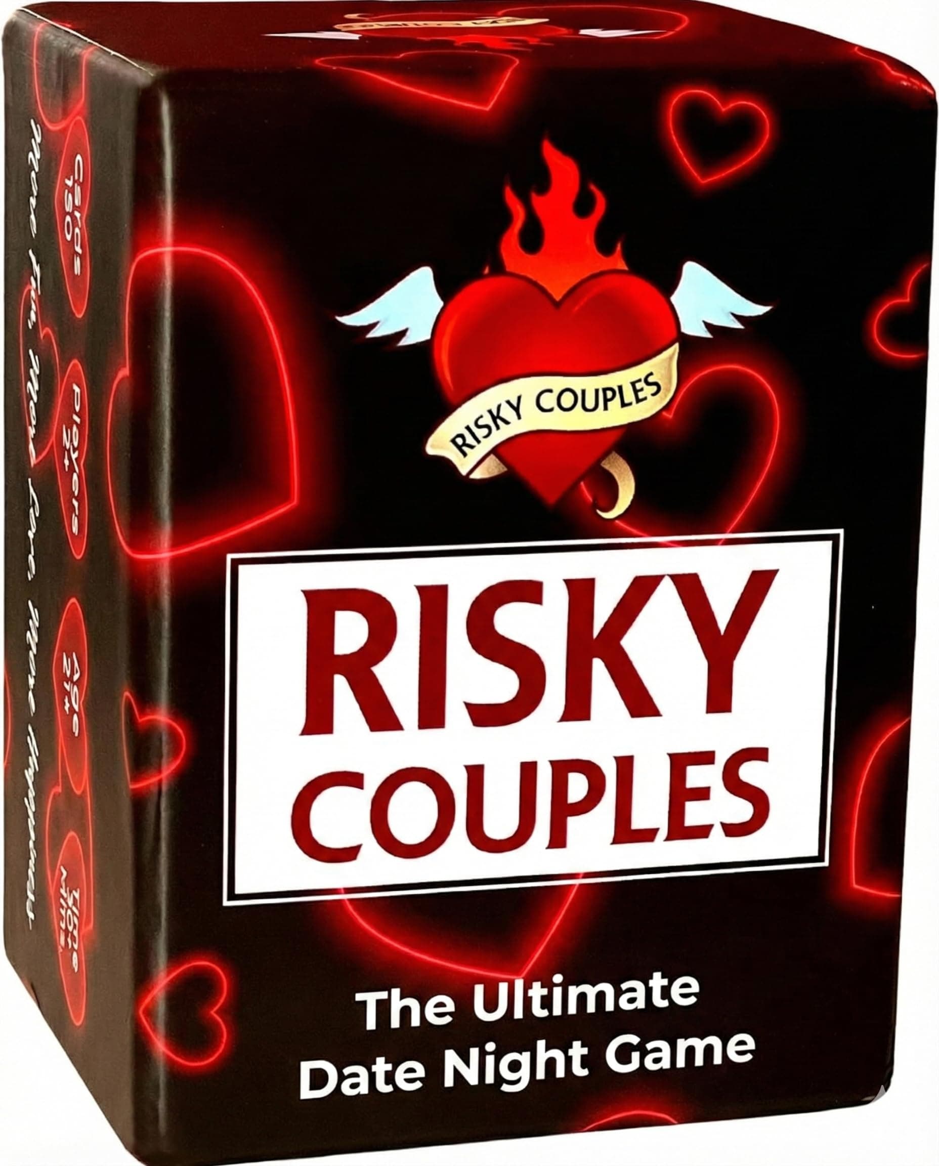 RISKY COUPLES - Super Fun Couples Game for Date Night: 150 Spicy Dares & Questions for Your Partner. Romantic Anniversary & Valentines Gifts. Card Game for Couple