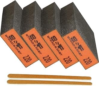 Sanding Sponge 220 Grit 4 Pcs, Coarse Medium Fine Sanding Block, Sander Sponges for Drywall Metal, Sandpaper Sponge Sanding Blocks for Wood by S&F STEAD & FAST