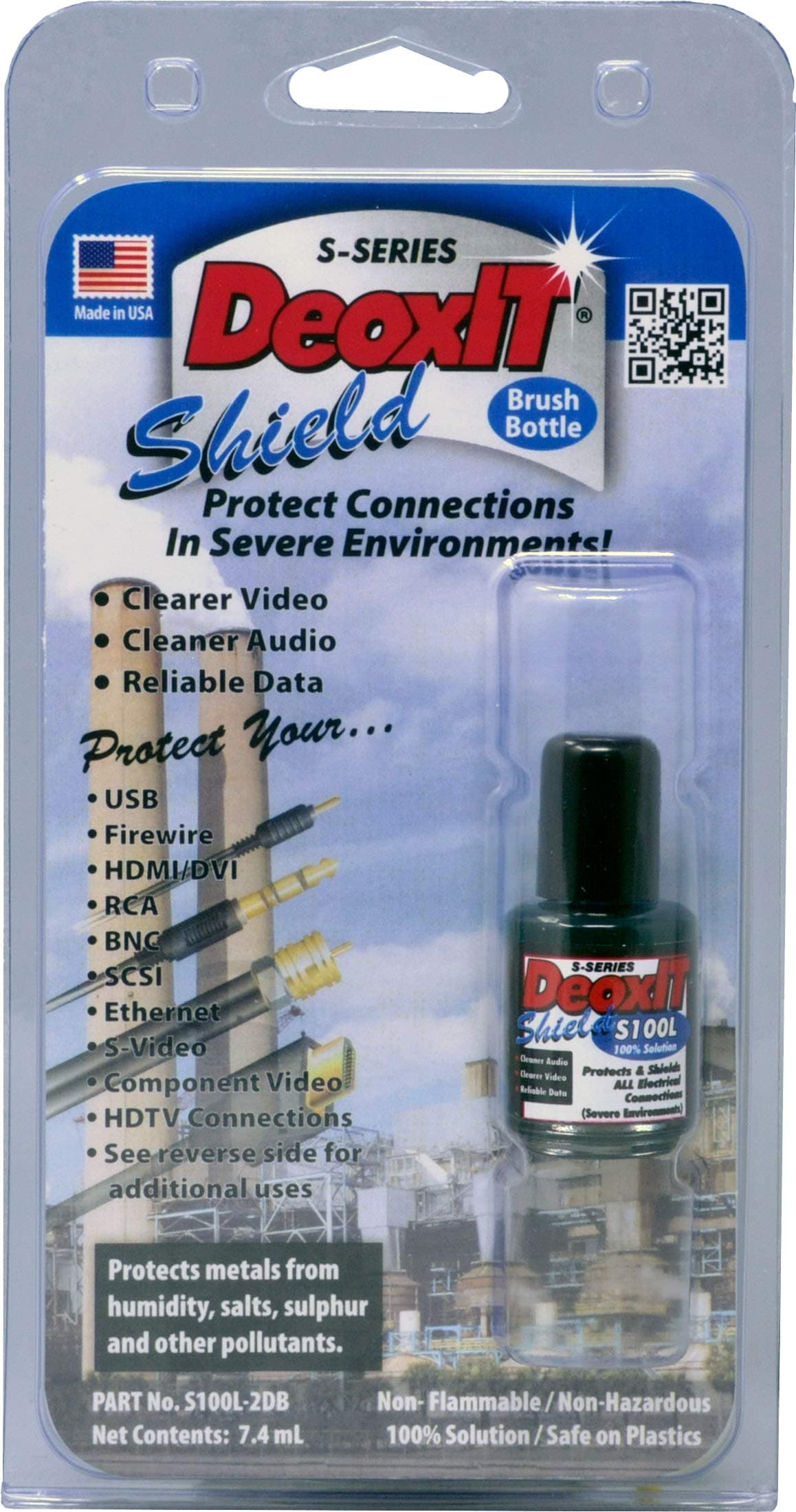 DeoxIT SHIELD Liquid, brush applicator 100% solution 7.4 mL