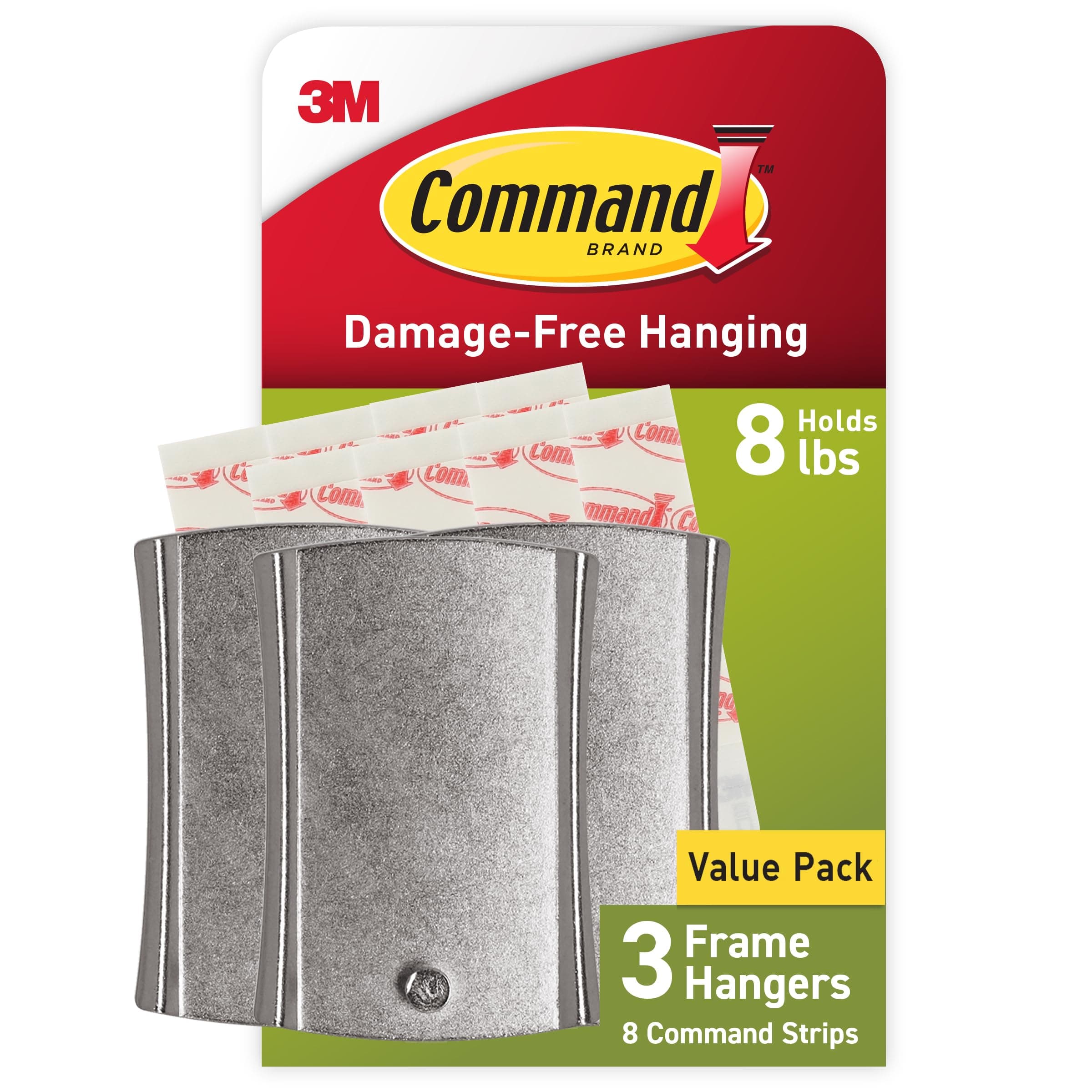 Command Jumbo Universal Frame Hanger, Holds Up To 8 Lbs, Decorate Damage-Free, Easy To Open Packaging