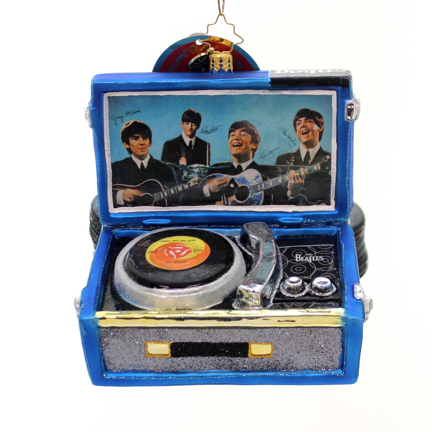 Christopher Radko Beatles Record Player Christmas Ornament
