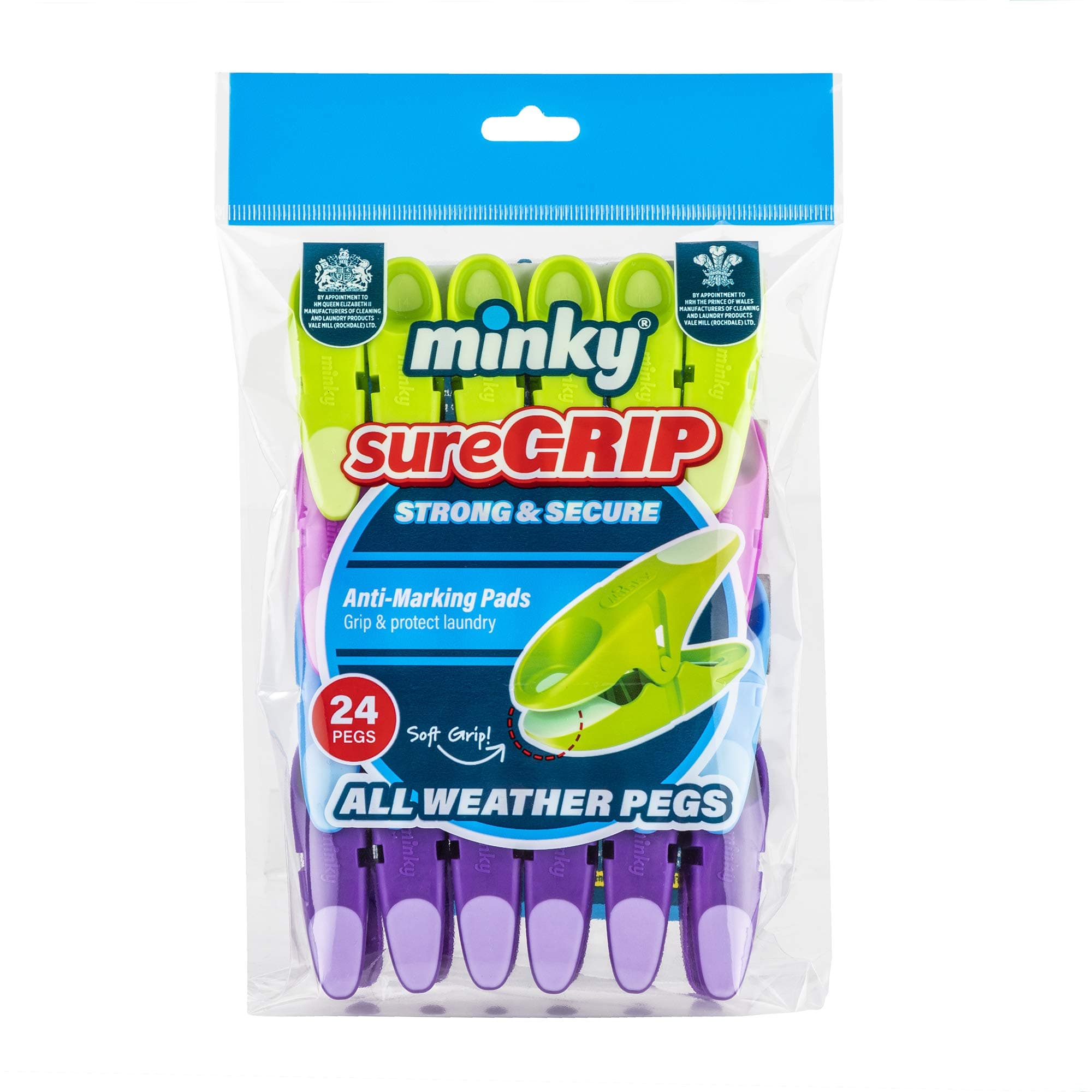 SureGrip Pegs, 24 Pack