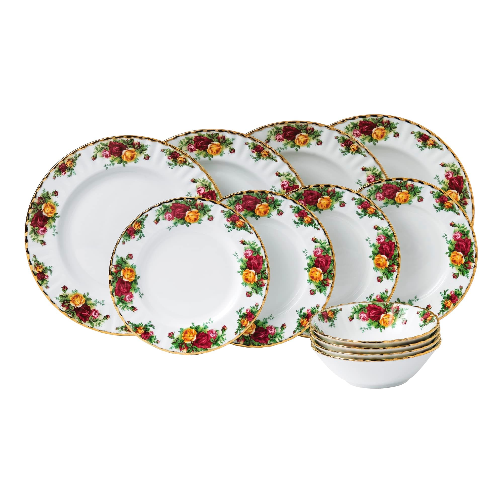 Old Country Roses 12-Piece Dinnerware Set