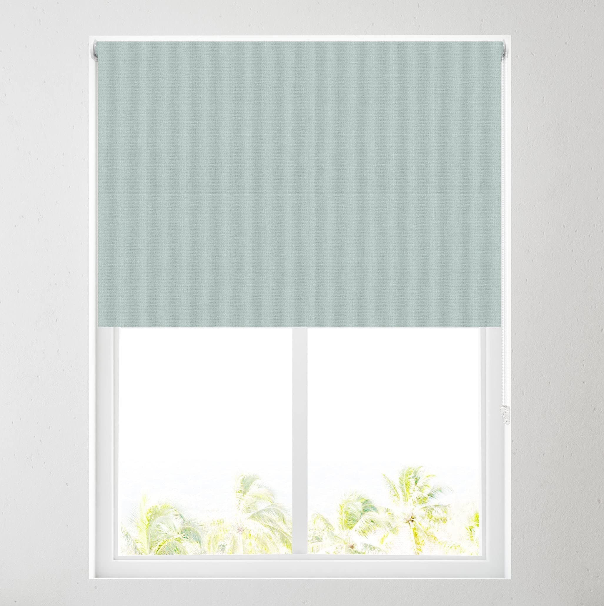 Barnes Blinds - Blackout Roller Blinds for Windows, Custom Cut to Size - Black Out Thermal Fabric Durable Fittings Easy Fit - Roller Blind (Duck Egg 61cm)