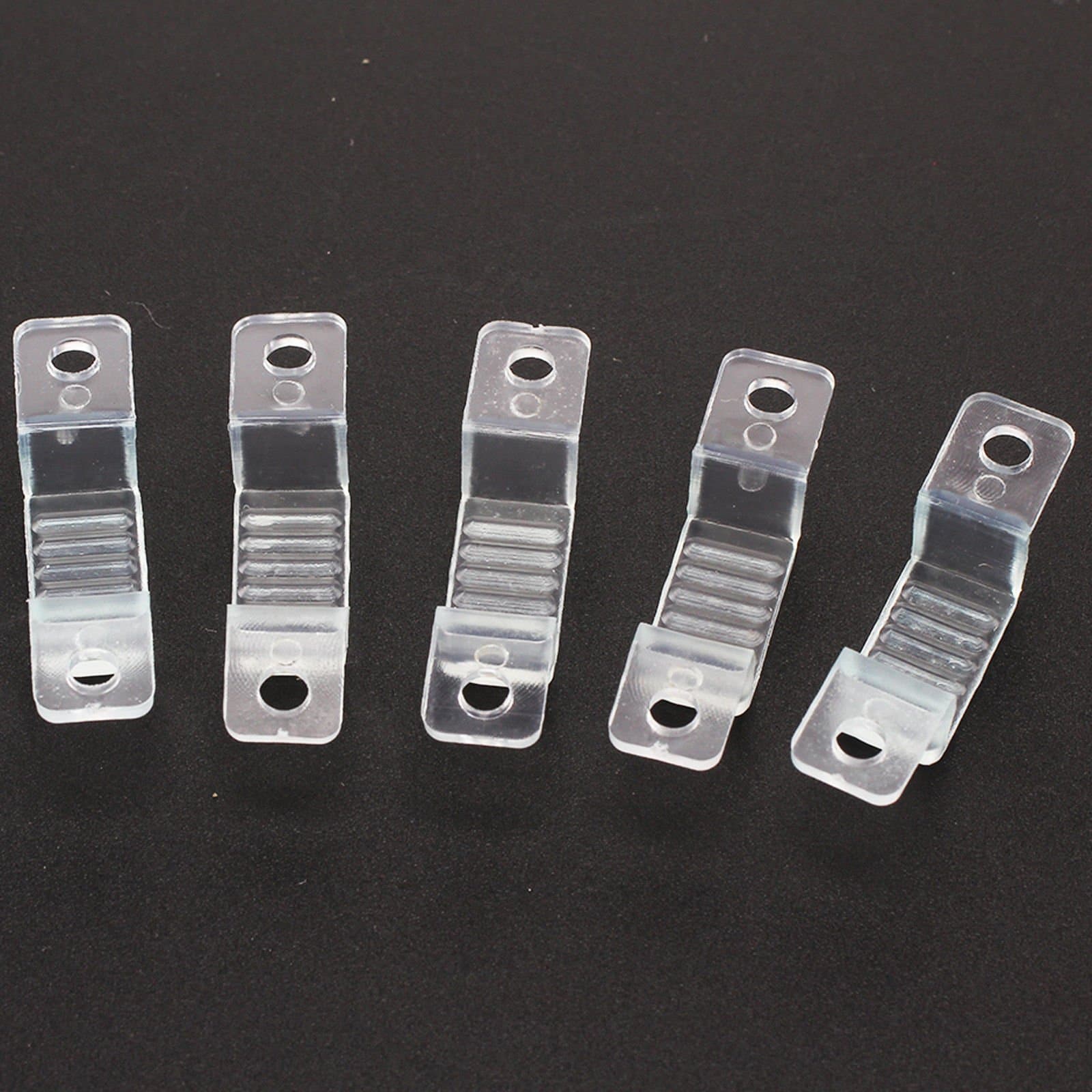 JSG Accessories® Mounting Brackets Cler Soft Fixing Clips for 10mm Wide IP65 Waterproof 3528 LED Strip Light
