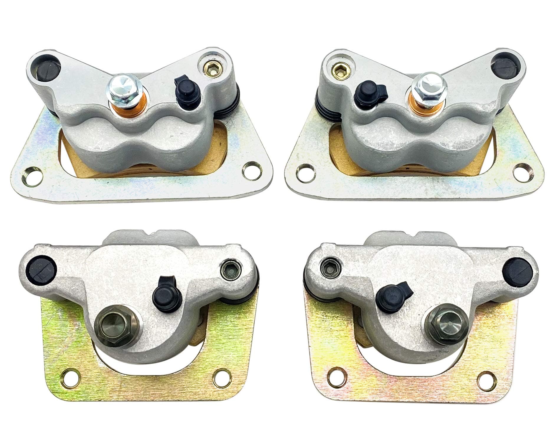 M MATI Front Rear Left Right Brake Calipers all Four for Polaris Side by Side RZR 800 2008-2014 RZR S 800 2009-2014 1911529 1911530 1911544 1911545