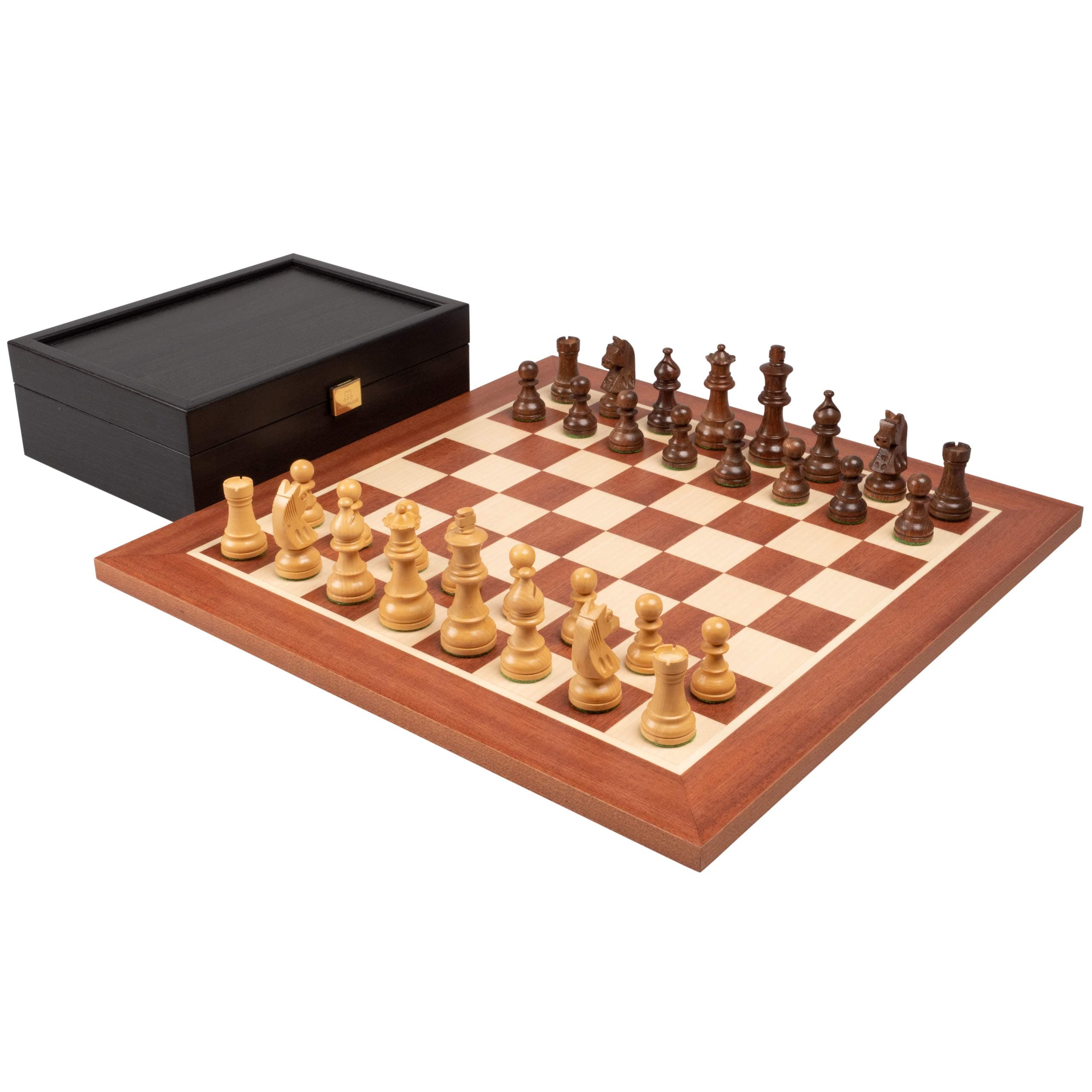 The Down Head Acacia Championship Chess Set