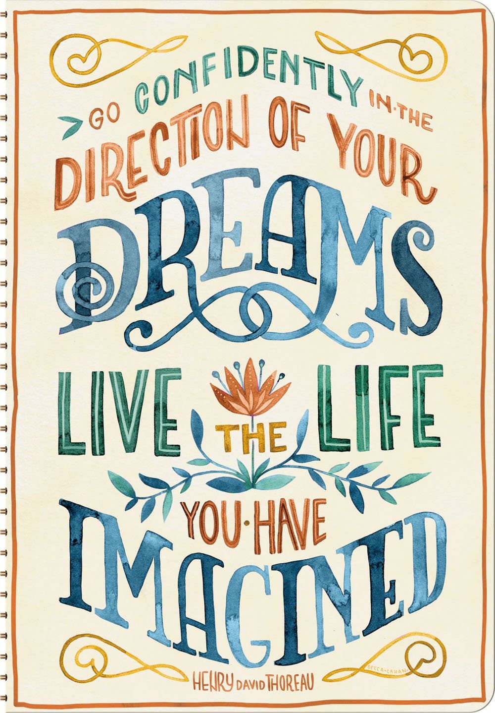 Orange Circle Studio 17-Month 2016 On-Time Weekly Planner, Live The Life You Have Imagined (33102)