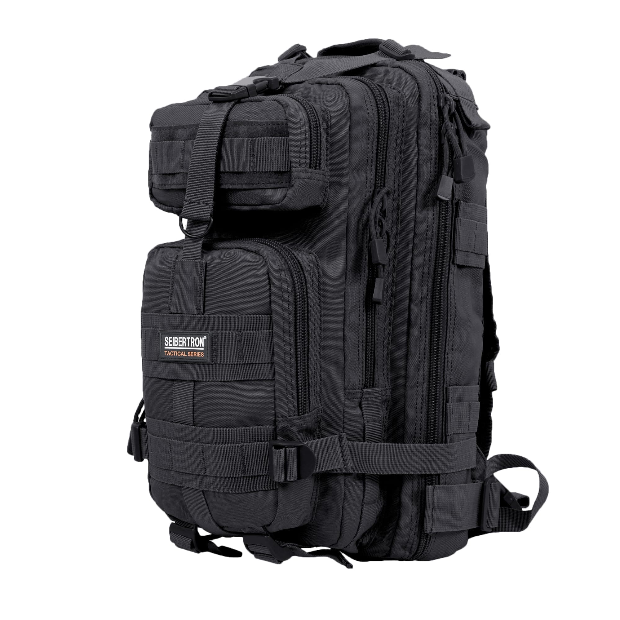 Falcon Water Repellent Hiking Camping Backpack Compact Pack Summit Bag (Black 27L)