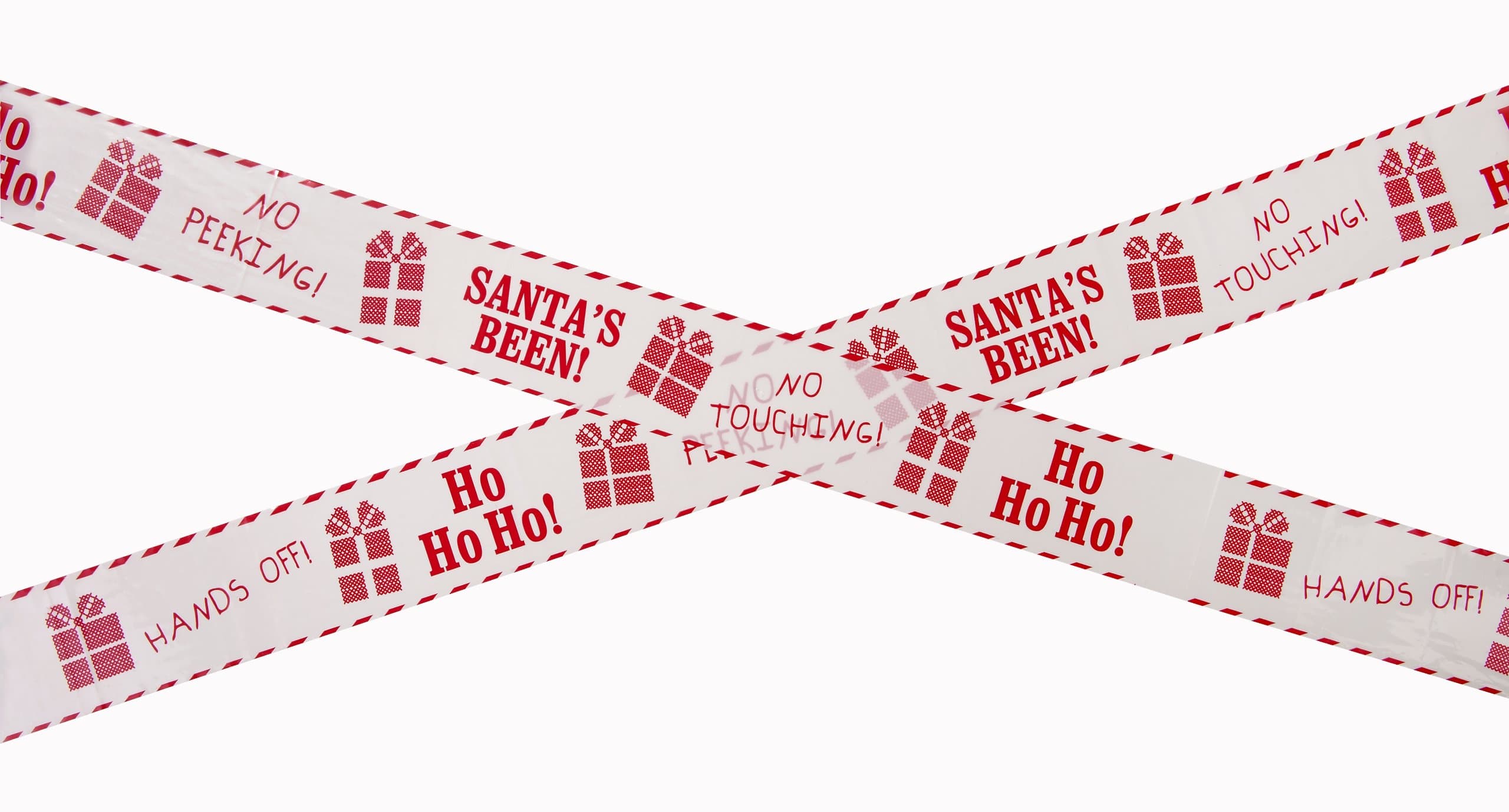 Waiting For Santa 5 m Security Tape, White