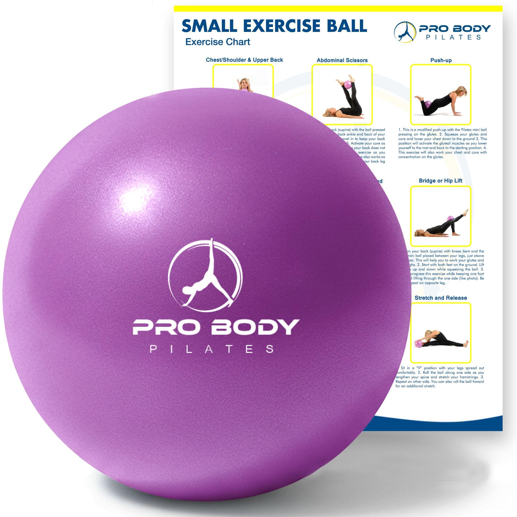 Small Exercise Ball - 9 Inch Workout Ball for Stability, Barre, Yoga, Core & Physical Therapy