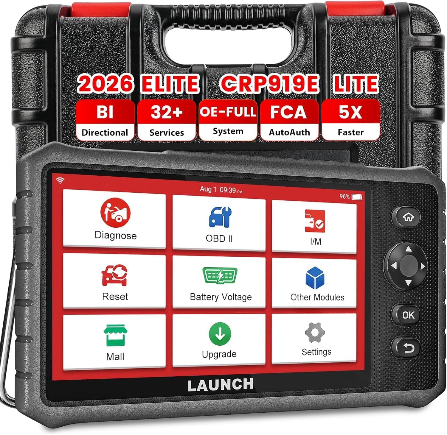 LAUNCH X431 CRP919E Lite Bidirectional Scan Tool, 2026 All System OBD2 Scanner Diagnostic Tool,Active Tests, 32+ Services,FCA AutoAuth,AutoVIN & AutoScan,2-Year Free Update,Upgraded of CRP909E