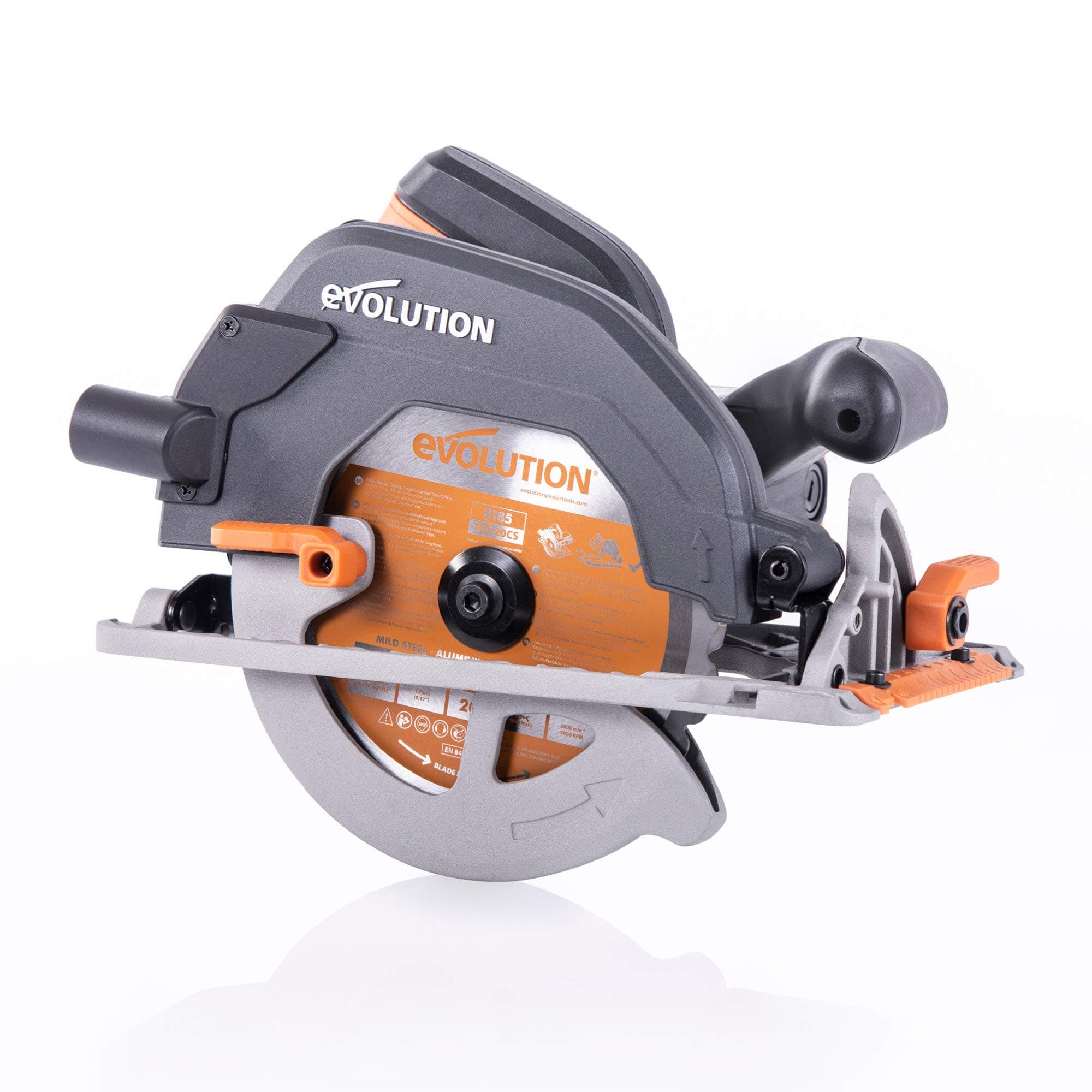 Evolution Power ToolsR185CCS 7-1/4" TCT Multi-Material Cutting Circular Saw, 7-1/4", Orange