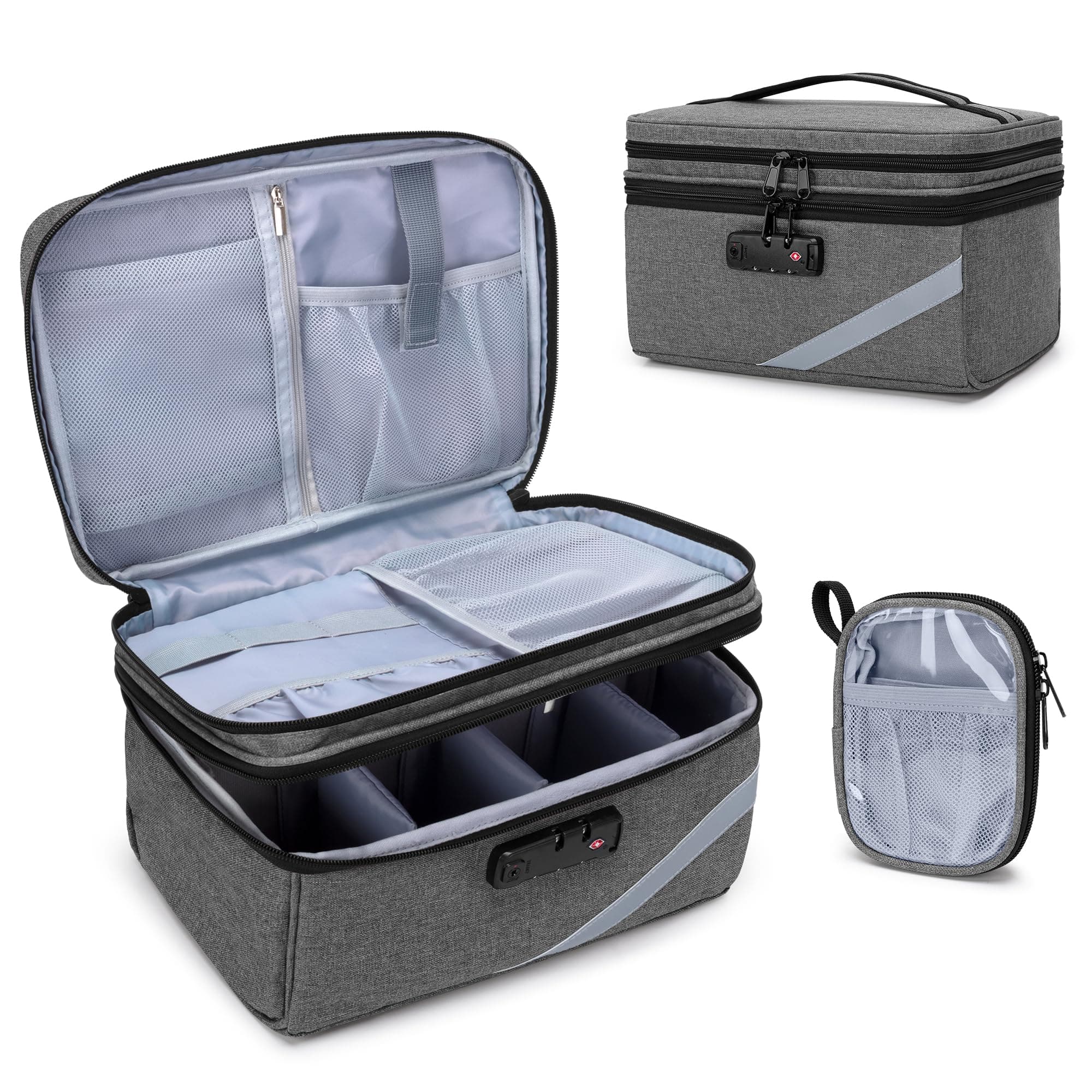 Lockable double-layer medical bag